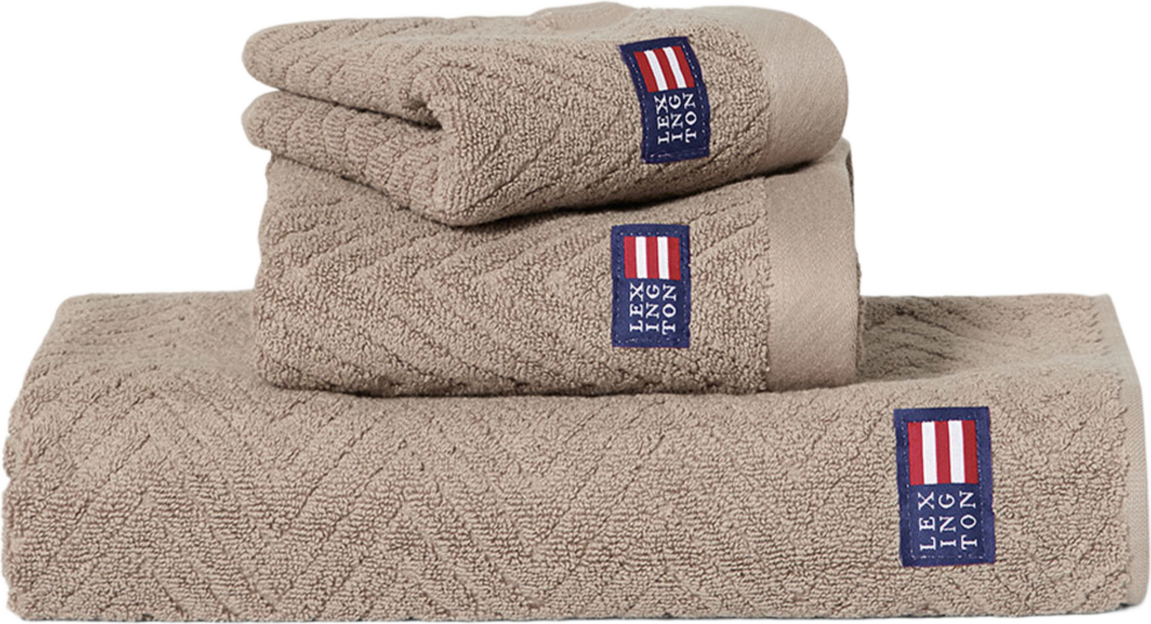 Herringbone Towel, från Lexington, i färgen Chocolate. Klicka för att öppna bilden i stort format