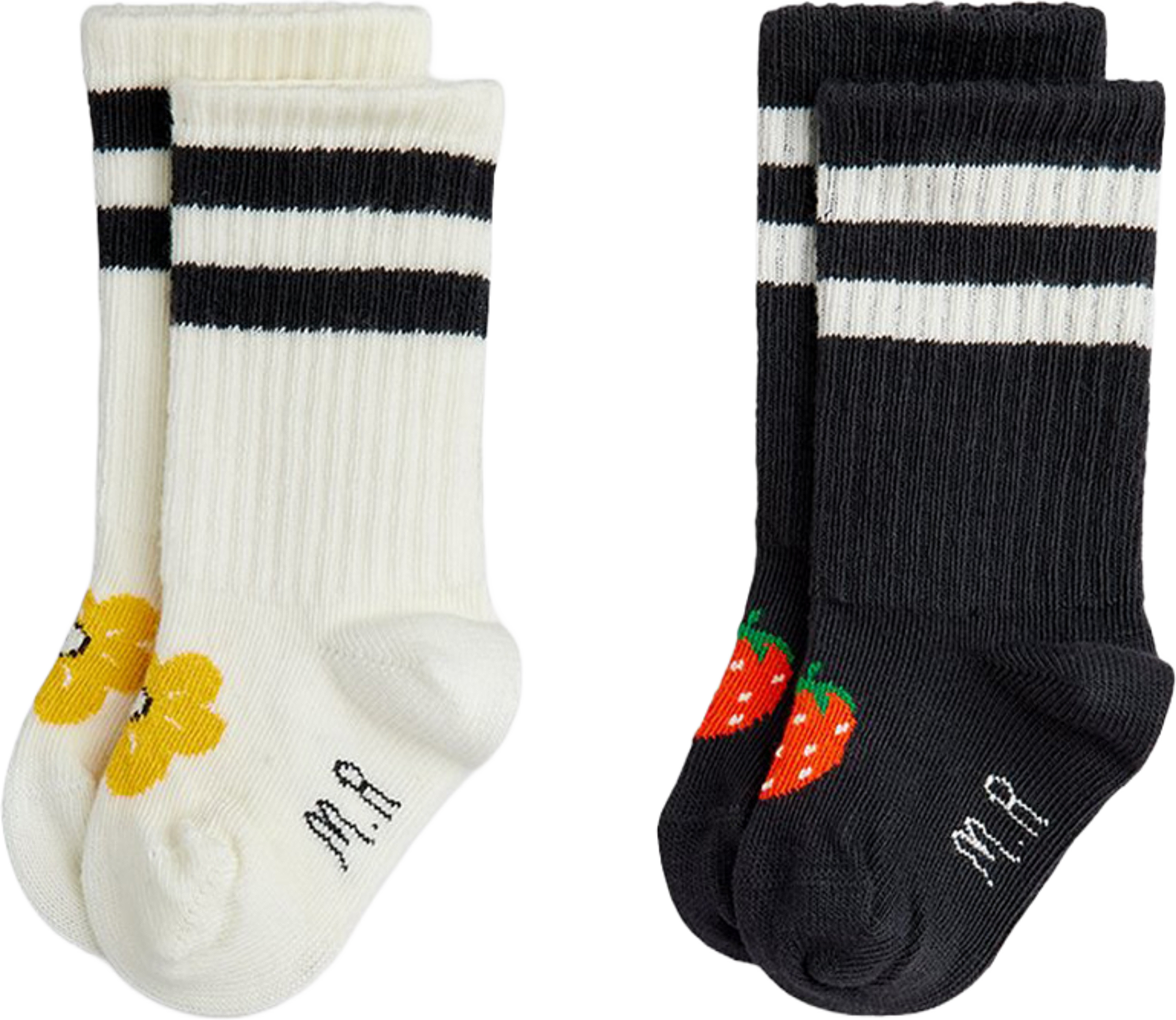 Strawberry 2-Pack Baby Strumpor, från Mini Rodini, i färgen Multi. Klicka för att öppna bilden i stort format