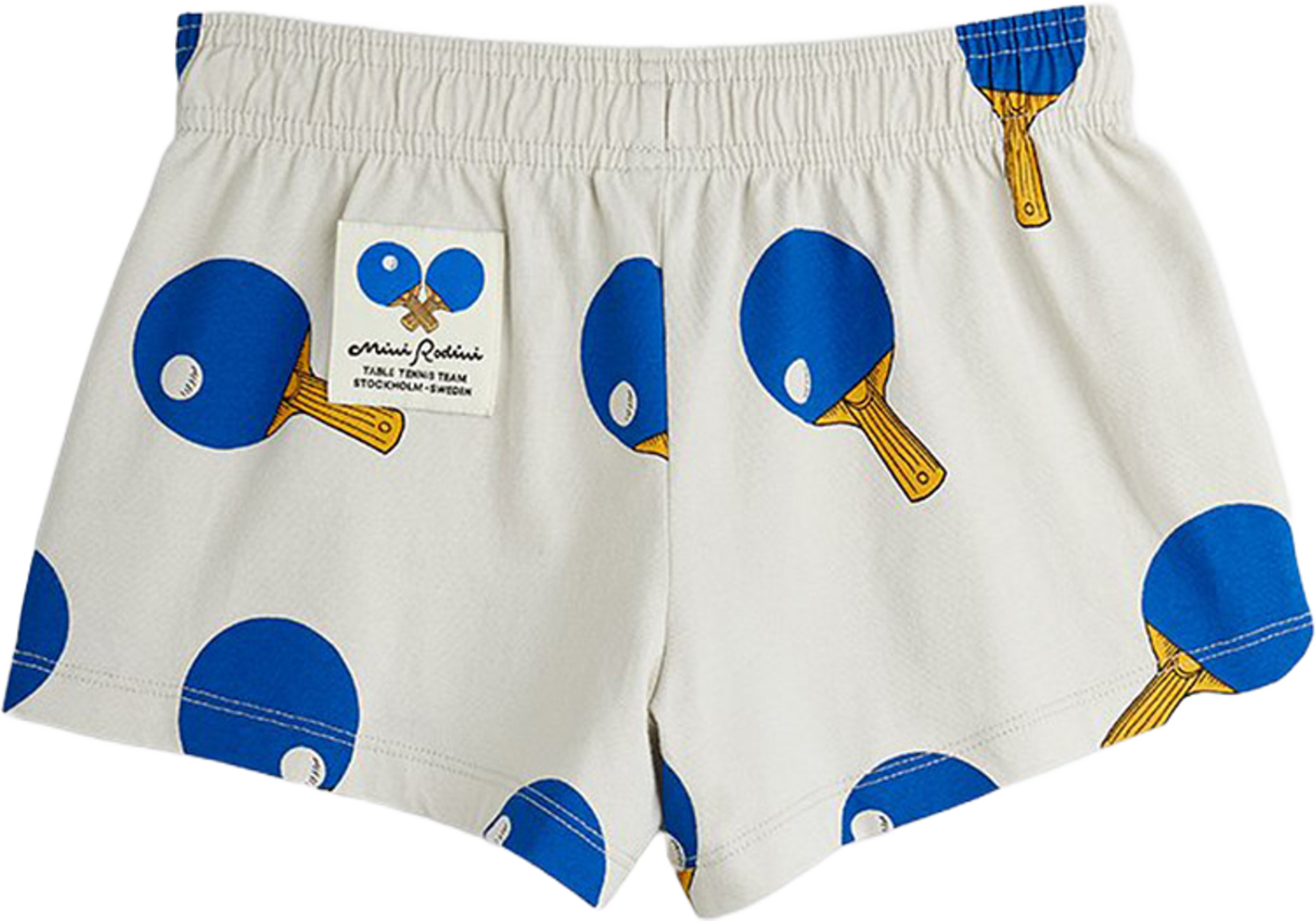 Table Tennis Print Shorts, från Mini Rodini, i färgen Grey. Klicka för att öppna bilden i stort format