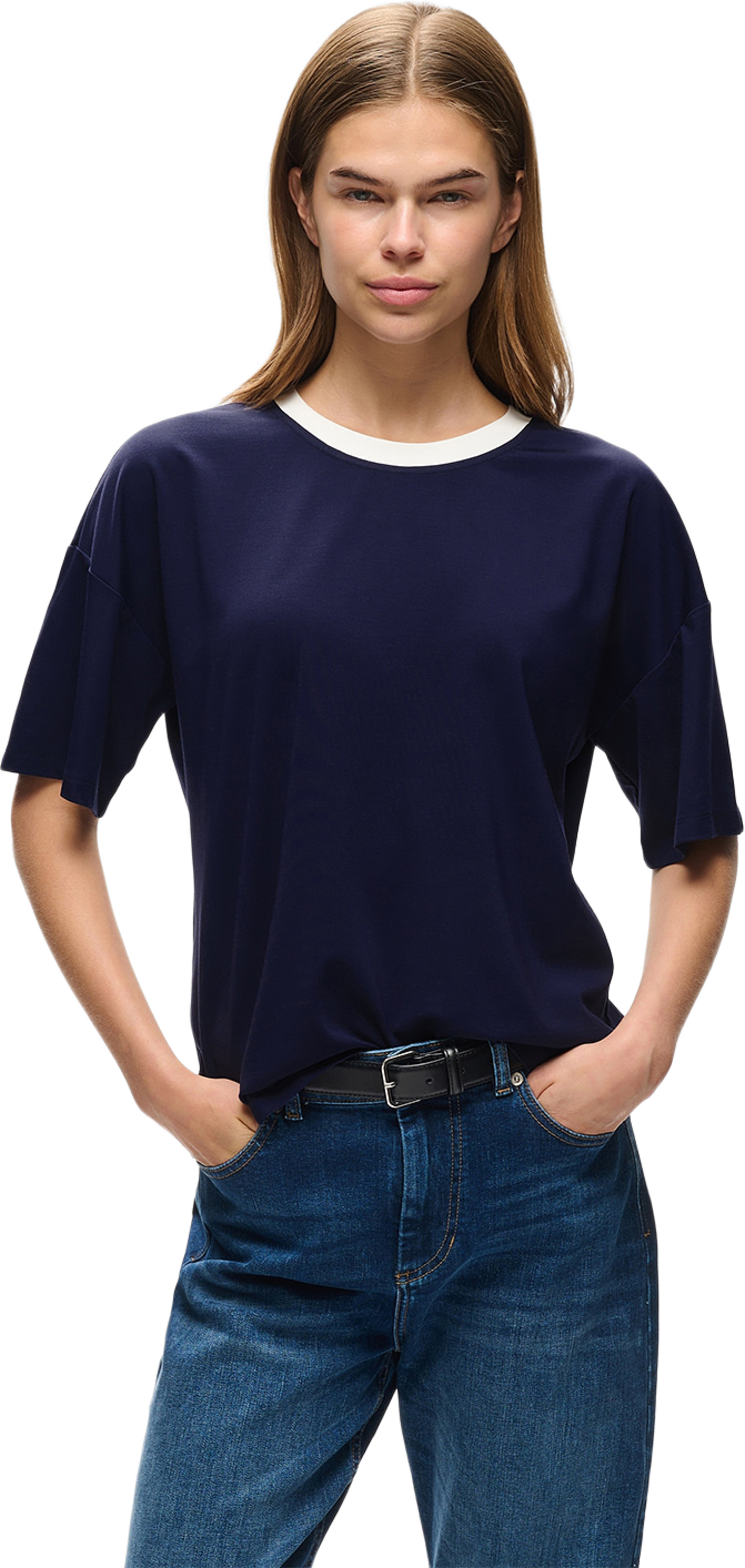 LuxaiIW Tshirt, från Inwear, i färgen Navy/Vanilla. Klicka för att öppna bilden i stort format