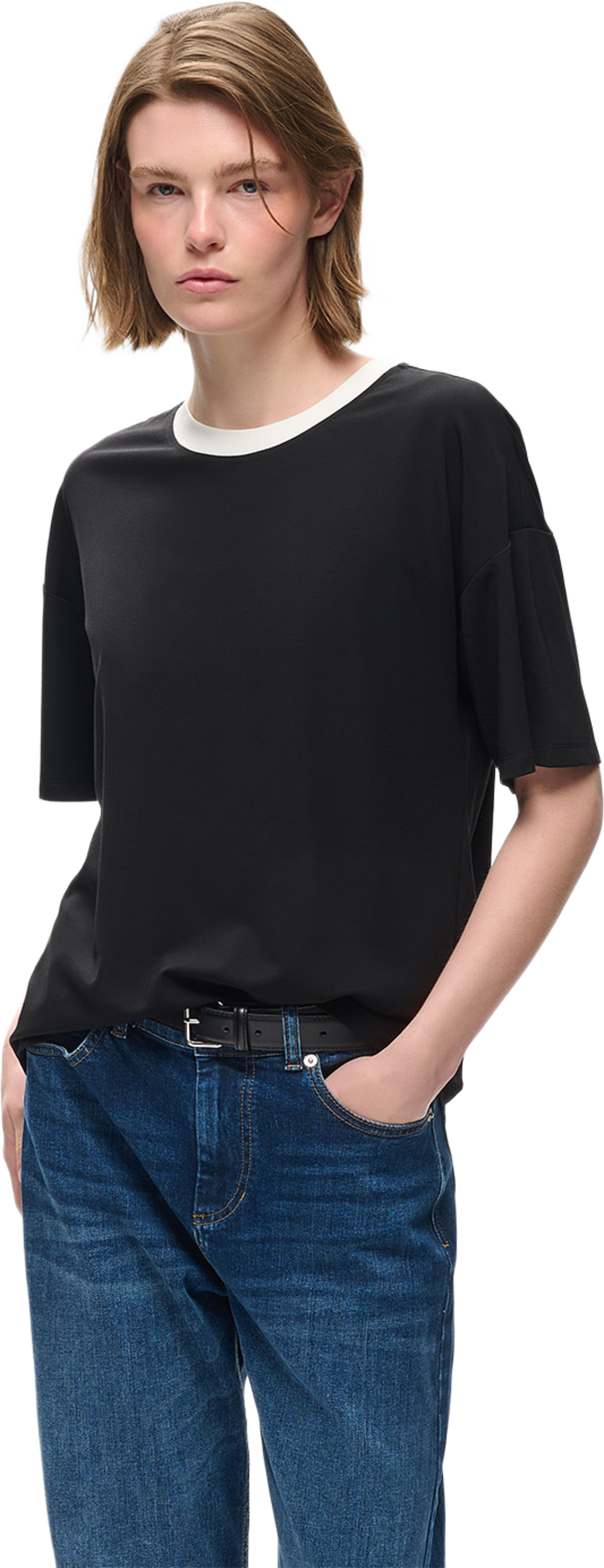 LuxaiIW Tshirt, från Inwear, i färgen Black/Vanilla. Klicka för att öppna bilden i stort format
