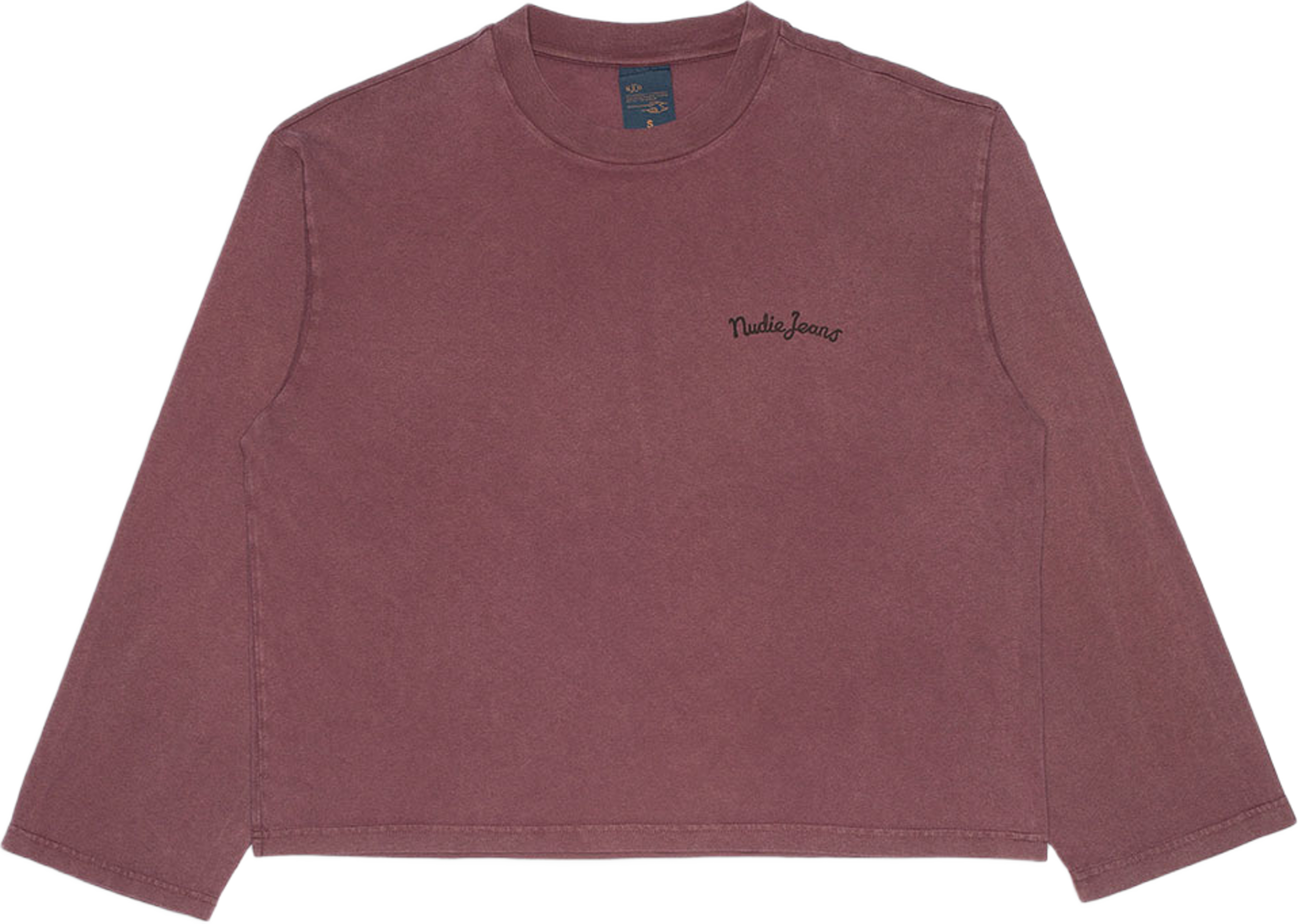 Karita T-Shirt NJCO Pin, från Nudie Jeans, i färgen Burgundy. Klicka för att öppna bilden i stort format