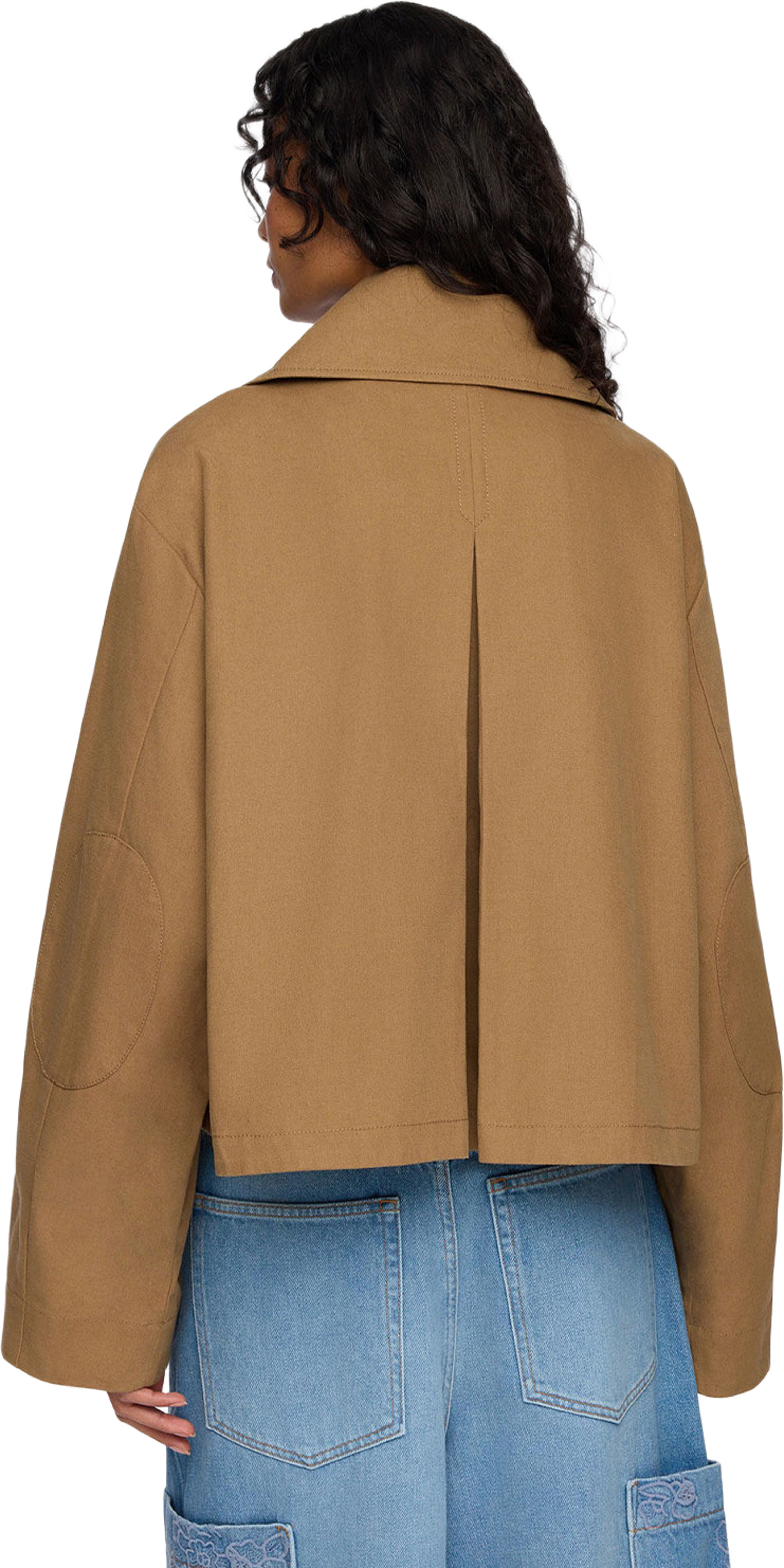 Workwear Canvas Short Barn Jacket, från GANNI, i färgen Ermine. Klicka för att öppna bilden i stort format