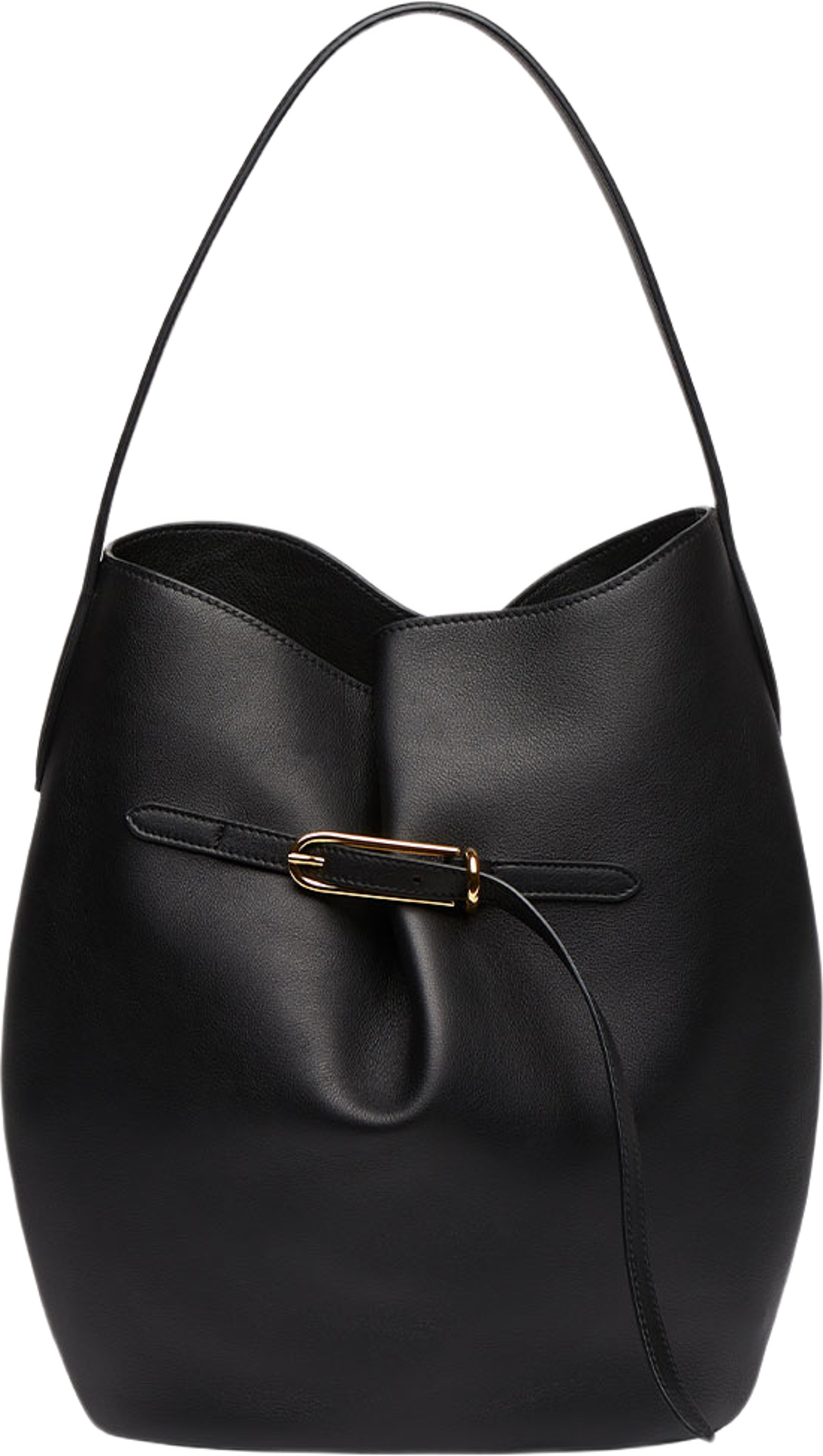 Belted Bucket Bag Large, från Liffner, i färgen Black. Klicka för att öppna bilden i stort format