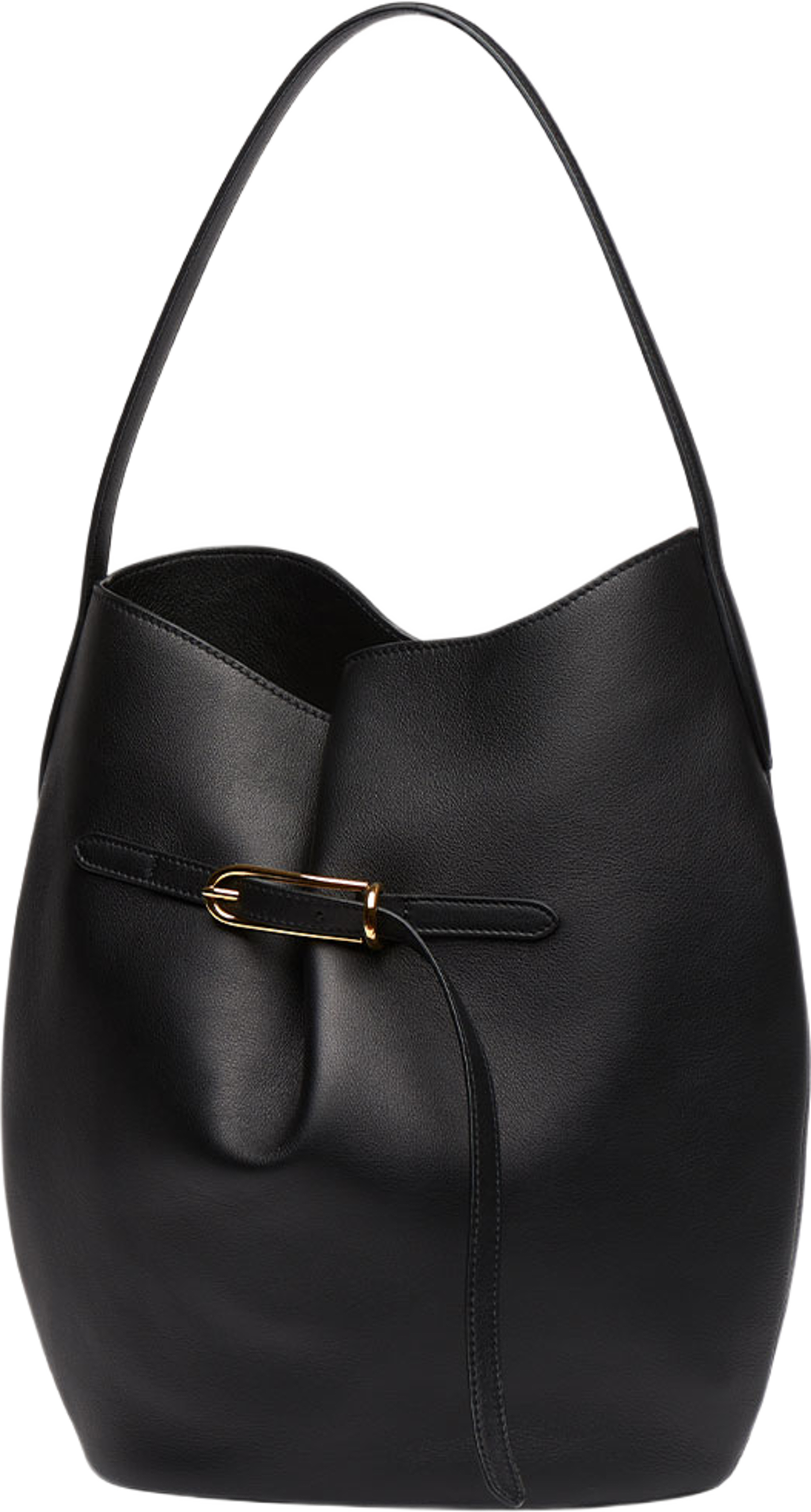 Belted Bucket Bag Large, från Liffner, i färgen Black. Klicka för att öppna bilden i stort format