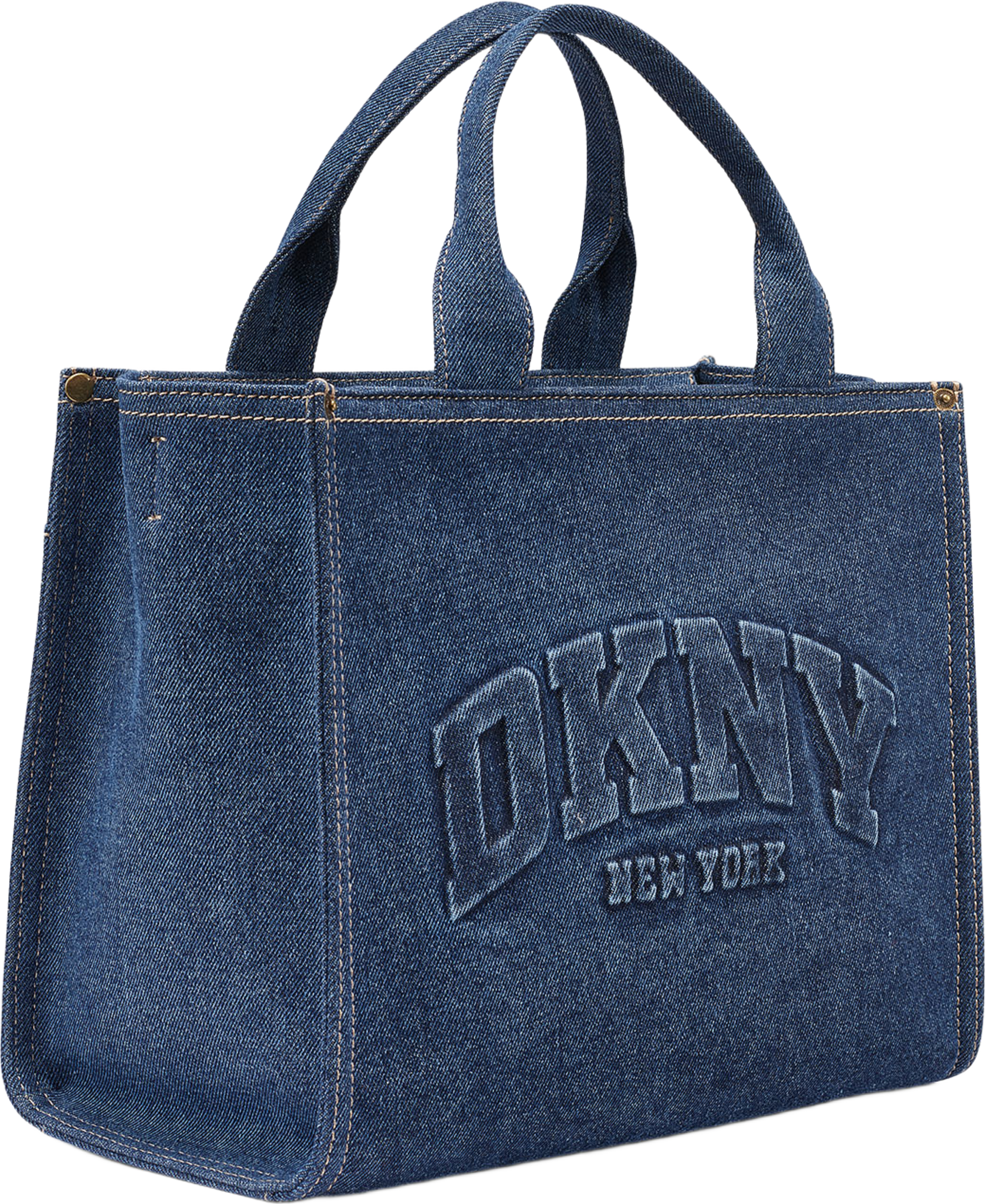 Hadlee Medium Tote Bag, från DKNY, i färgen Dk Dnm/Saddle. Klicka för att öppna bilden i stort format
