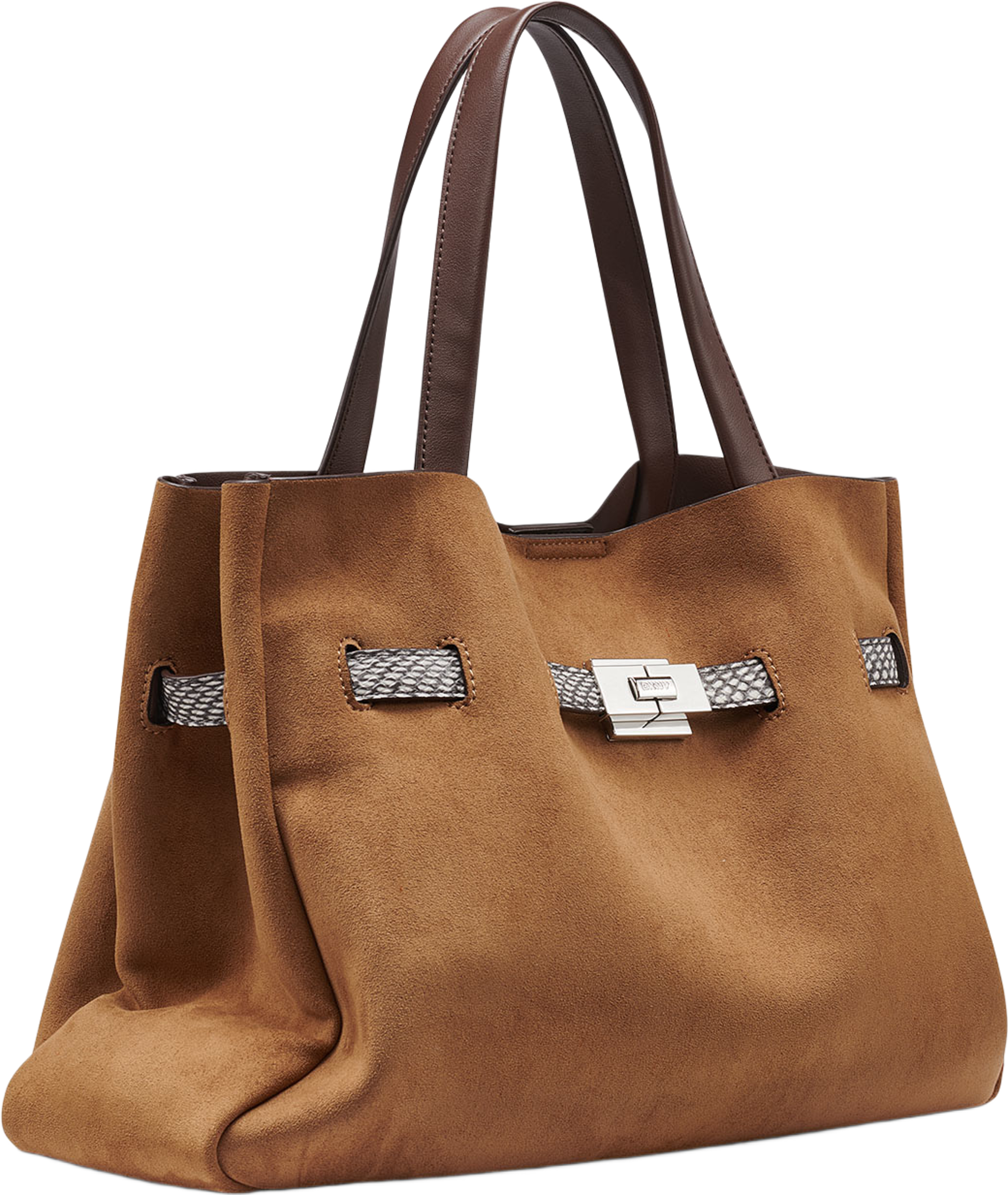 Bryar Large Satchel Bag, från DKNY, i färgen Almond. Klicka för att öppna bilden i stort format