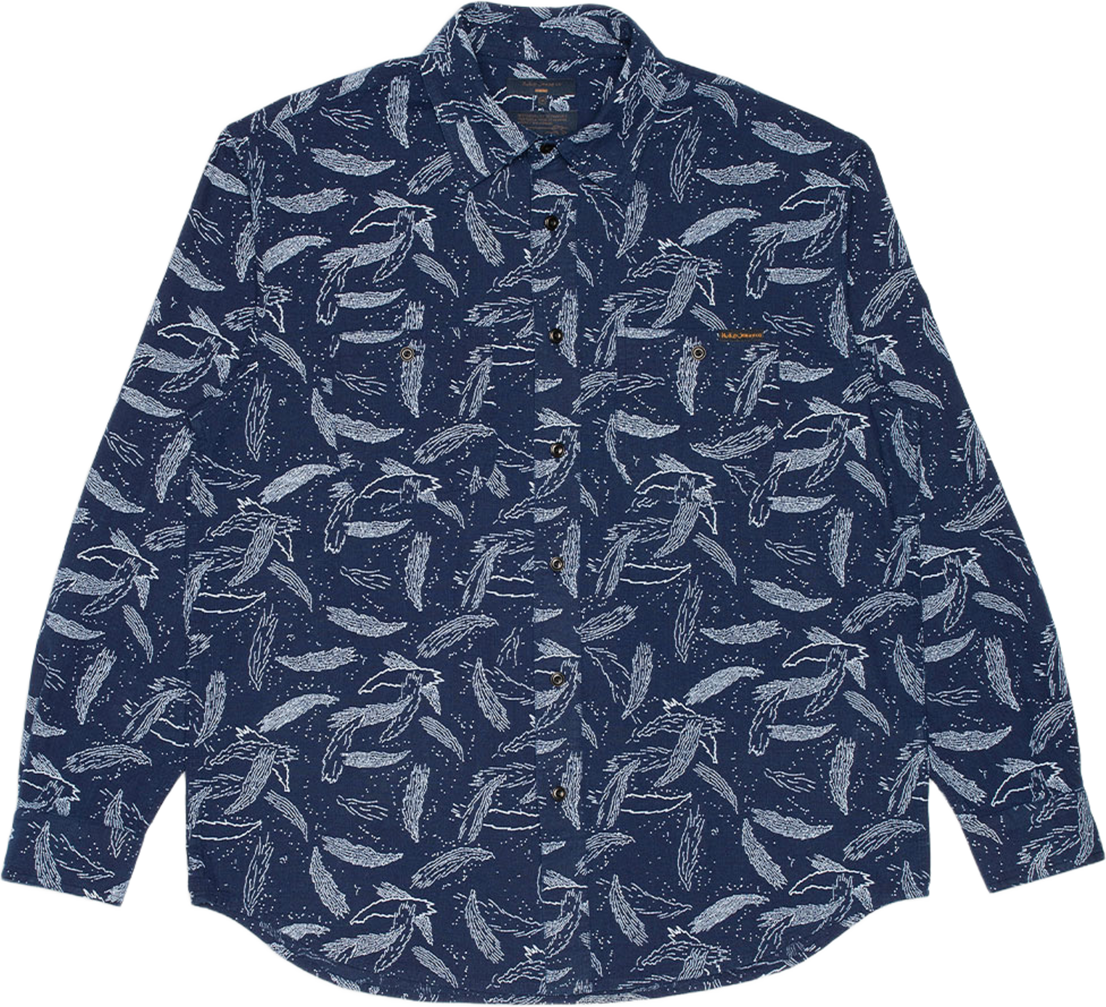 Julian Shirt Starburst, från Nudie Jeans, i färgen Indigo. Klicka för att öppna bilden i stort format