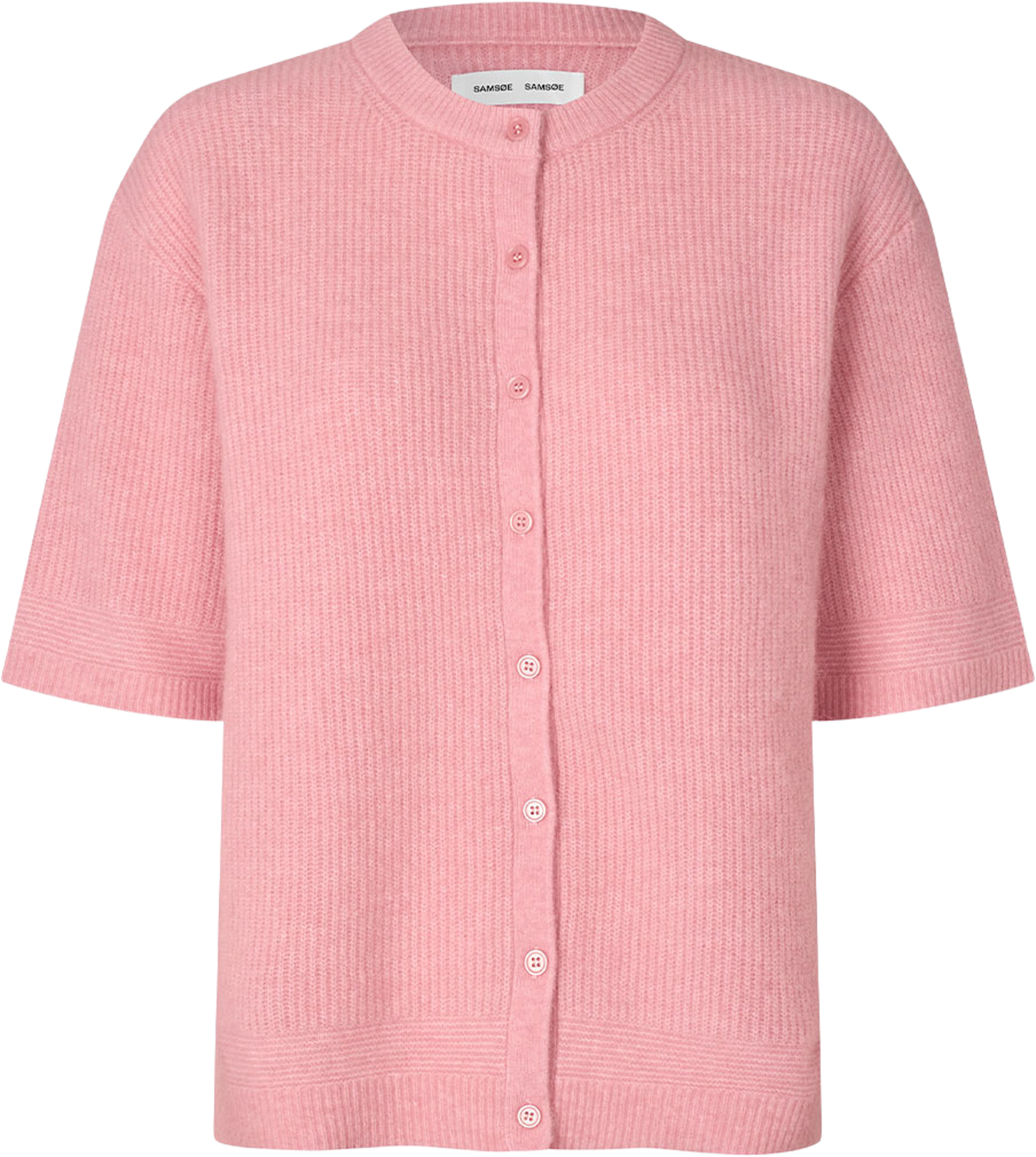 SAANOURA SS CARDIGAN 7355, från SAMSOE SAMSOE, i färgen Bleached Mauve. Klicka för att öppna bilden i stort format