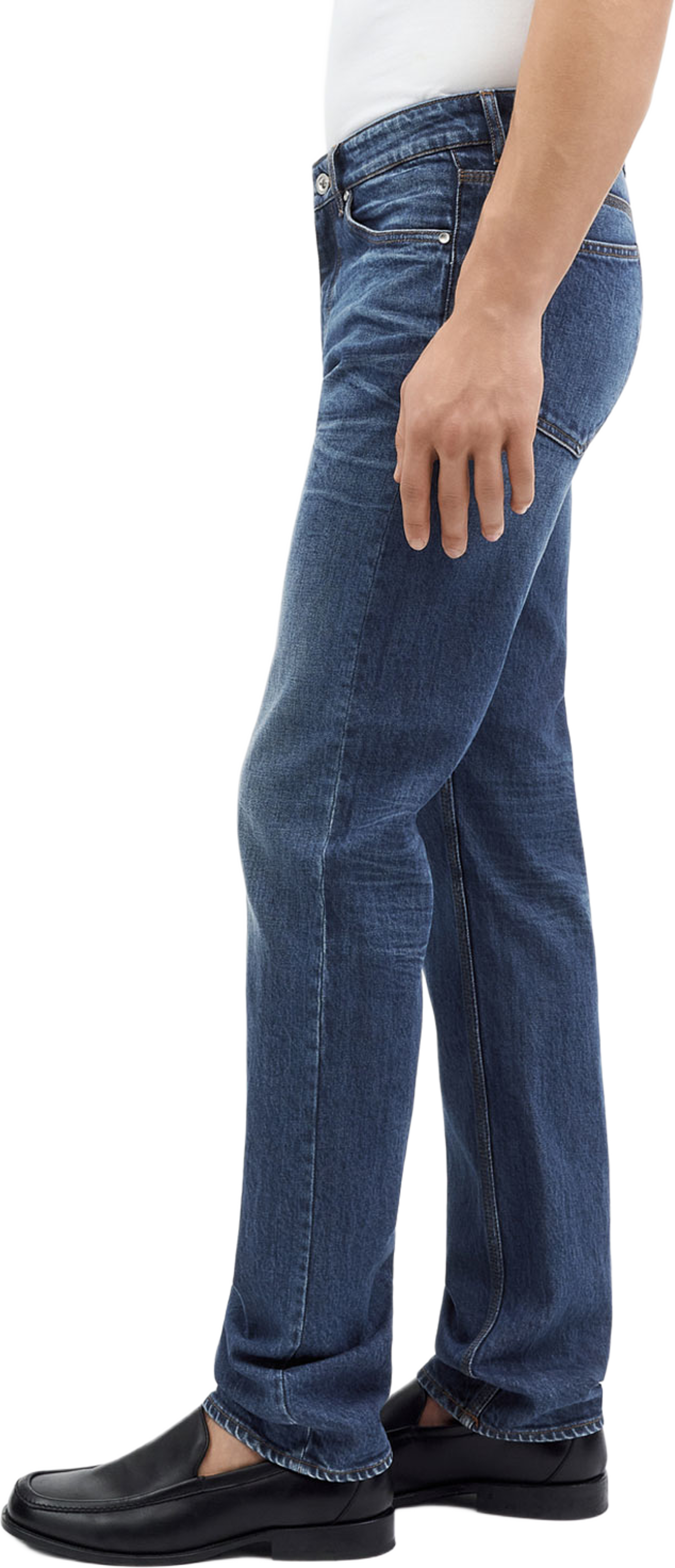 Des Compress Slim-Fit Jeans, från Tiger of Sweden, i färgen Midnight Blue. Klicka för att öppna bilden i stort format