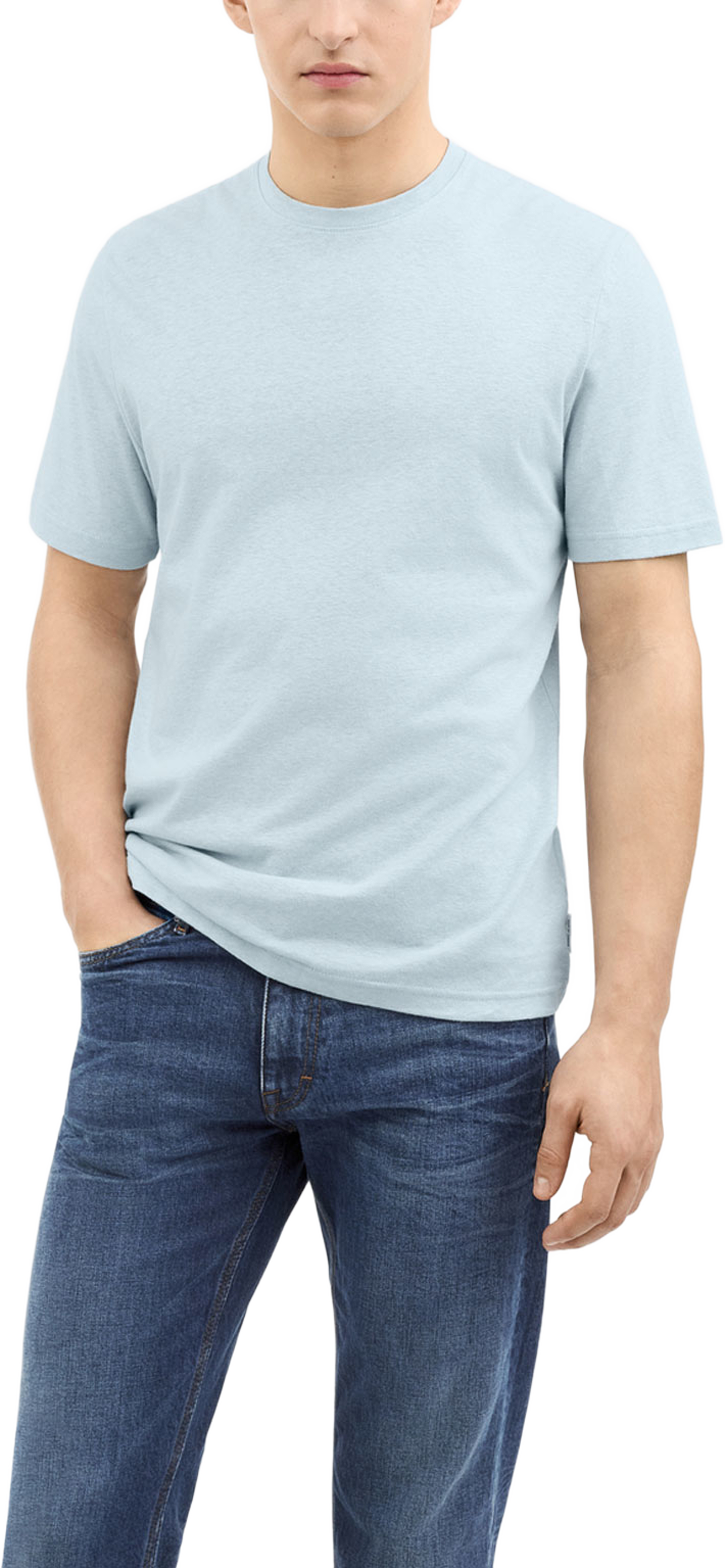 Olaf Bomulls-Linne T-Shirt, från Tiger of Sweden, i färgen Pale Jeans Blue. Klicka för att öppna bilden i stort format