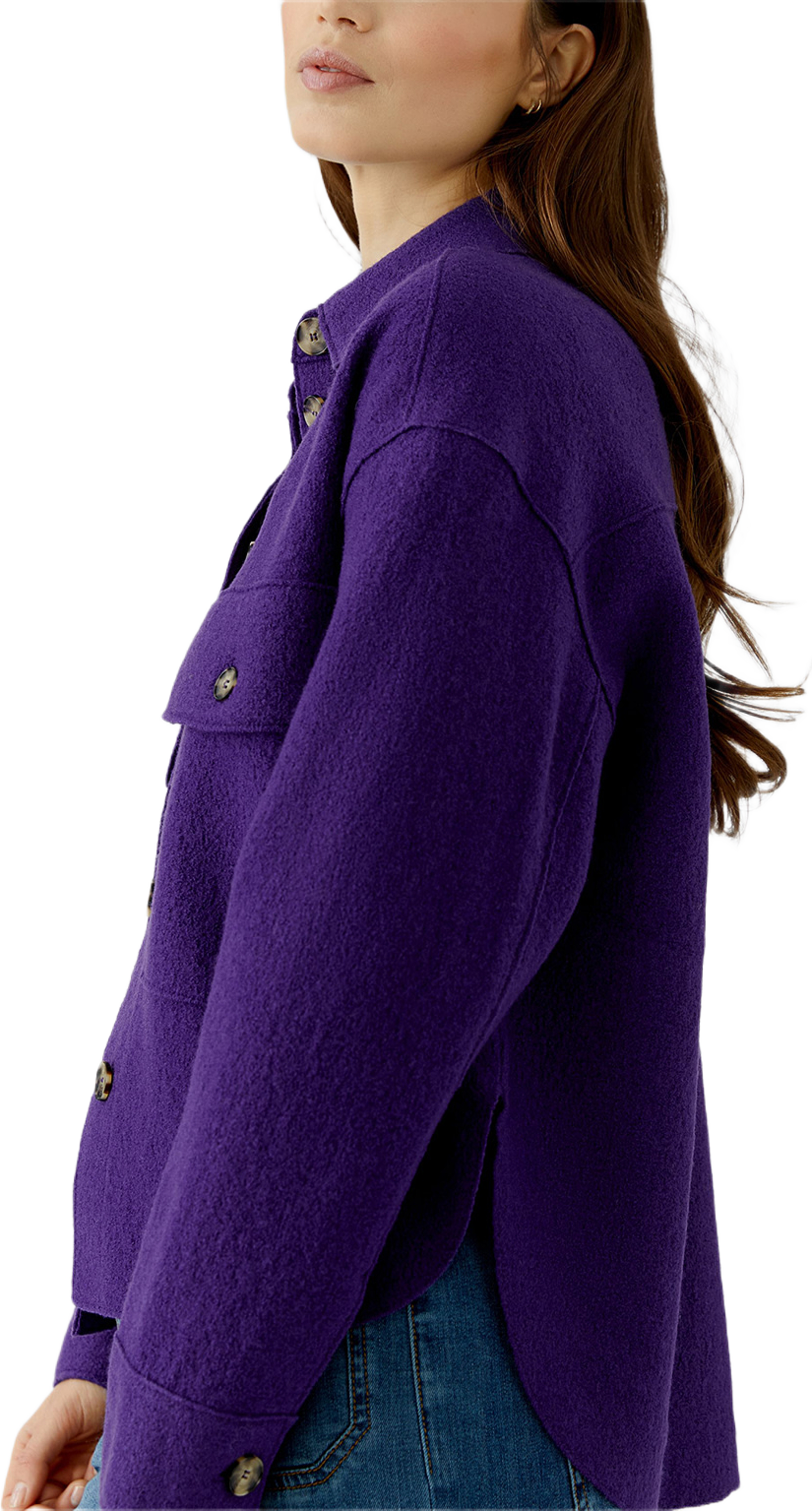 Overshirt, från Oui, i färgen Ultra Violett. Klicka för att öppna bilden i stort format