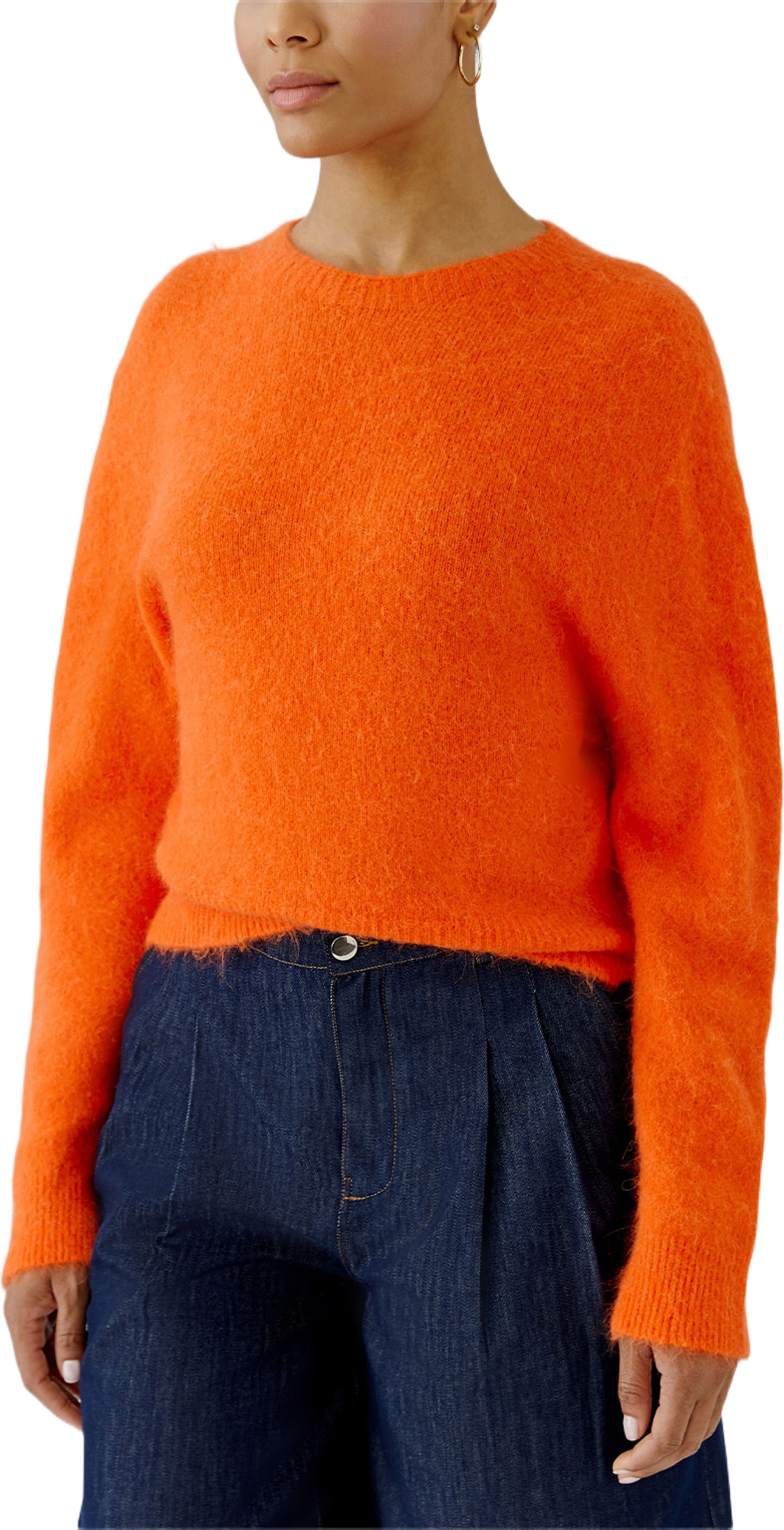 Stickad tröja, från Oui, i färgen Orangeade. Klicka för att öppna bilden i stort format