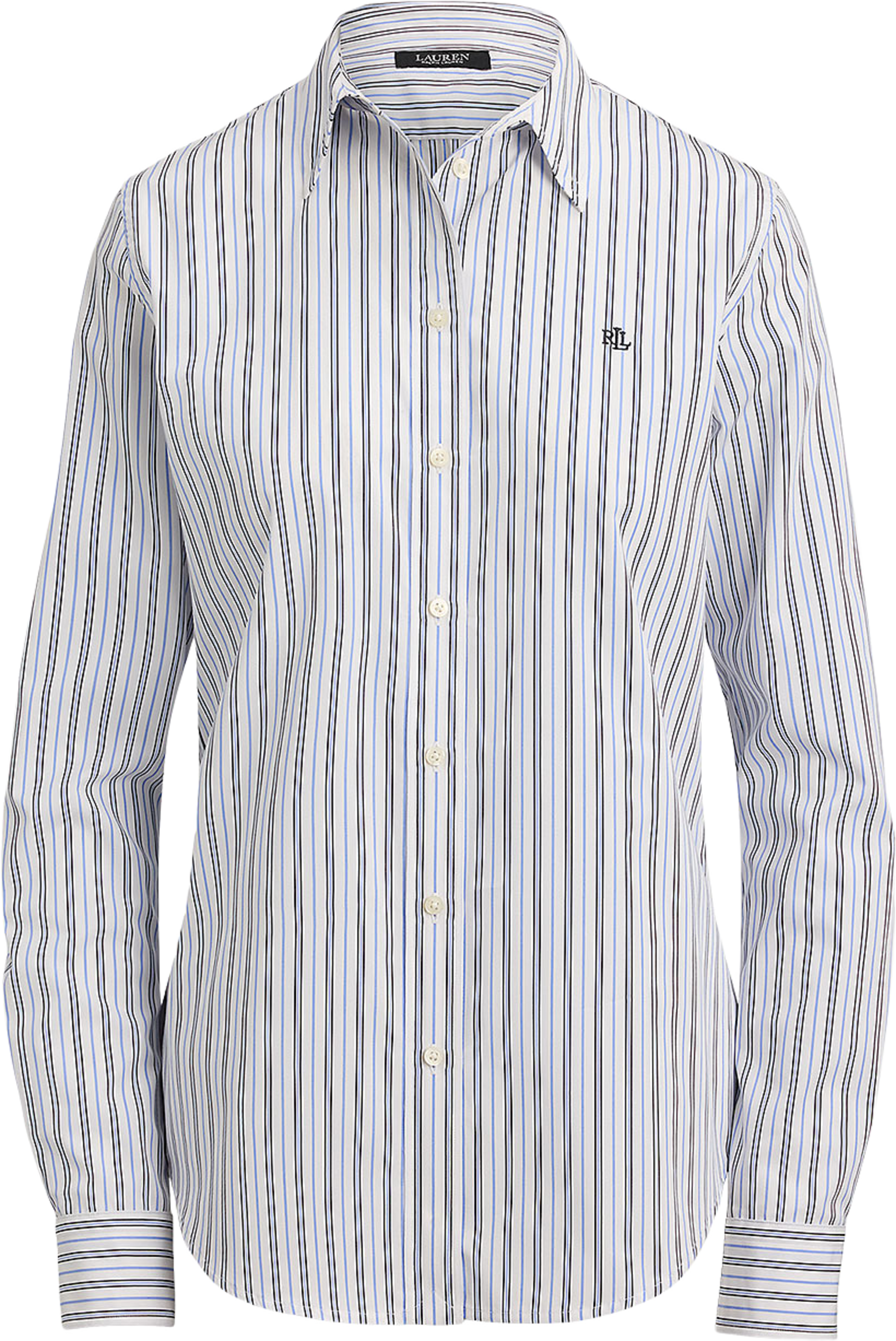 Classic Fit Striped Broadcloth Shirt, från Lauren Ralph Lauren, i färgen Blue Multi. Klicka för att öppna bilden i stort format