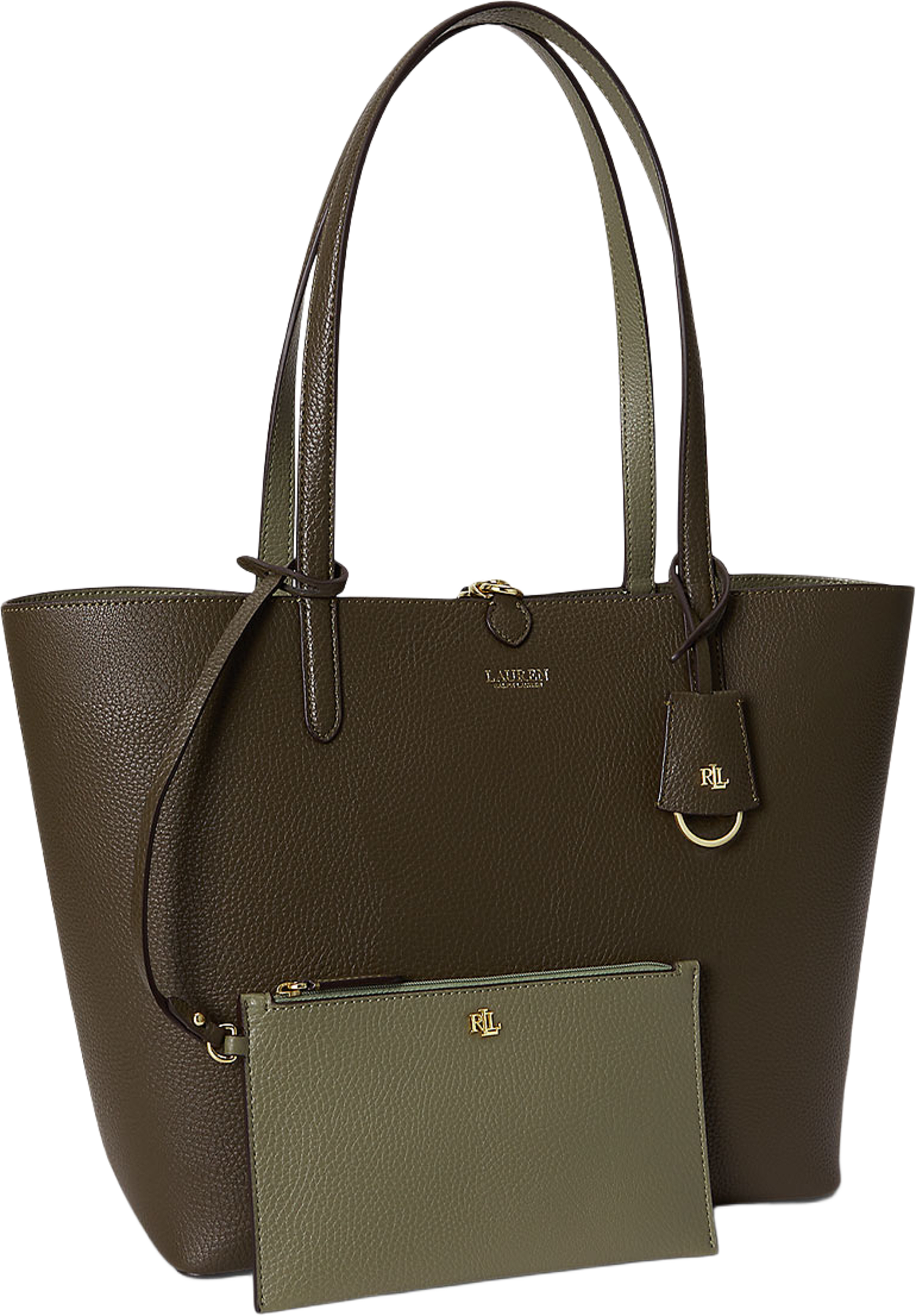 Faux-Leather Reversible Tote, från Lauren Ralph Lauren, i färgen Botanic Green/Sage Green. Klicka för att öppna bilden i stort format
