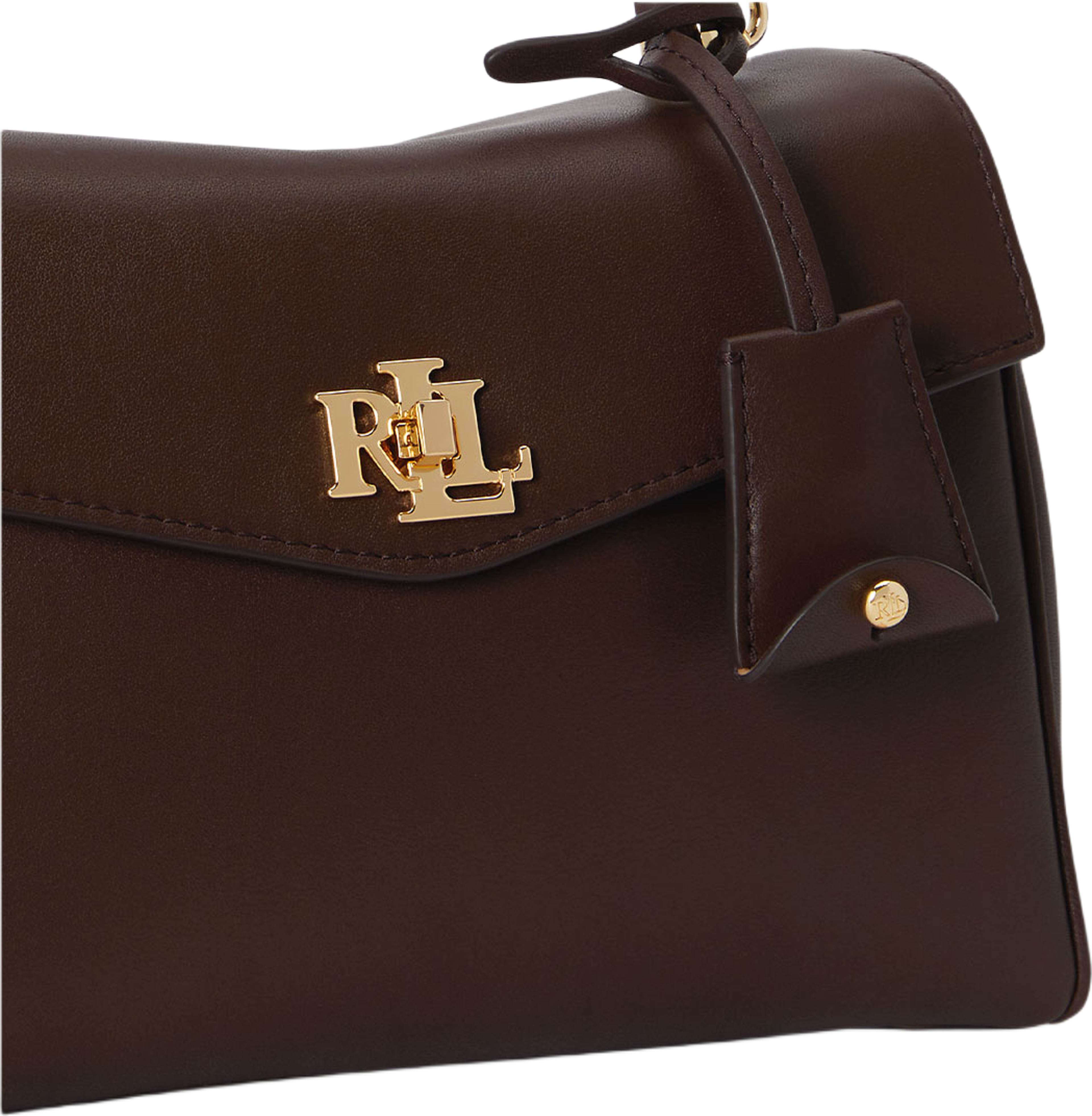 Nappa Leather Small Farrah Soft Satchel, från Lauren Ralph Lauren, i färgen Chestnut Brown. Klicka för att öppna bilden i stort format
