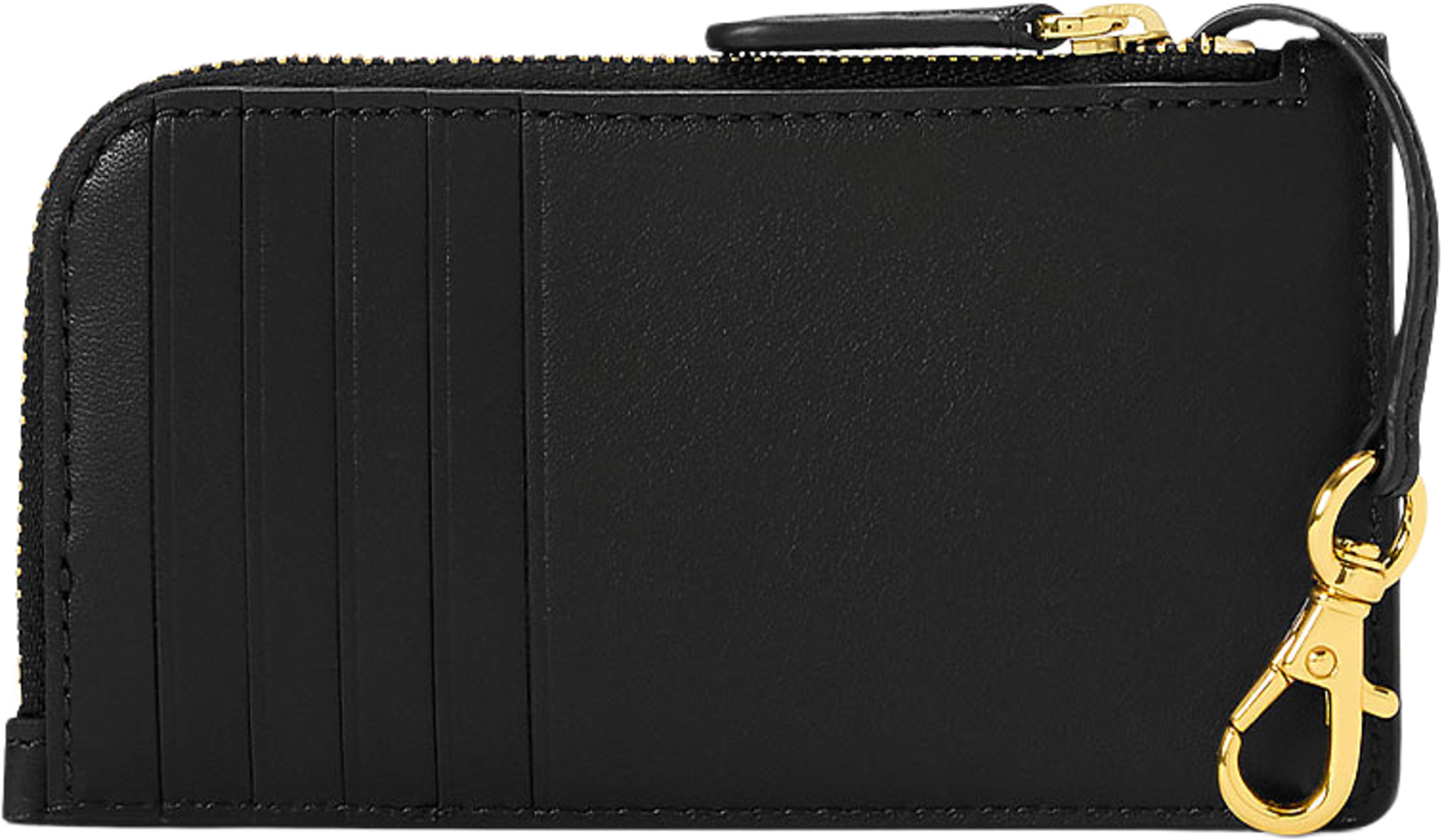 Leather L-Zip Card Case, från Lauren Ralph Lauren, i färgen Black. Klicka för att öppna bilden i stort format