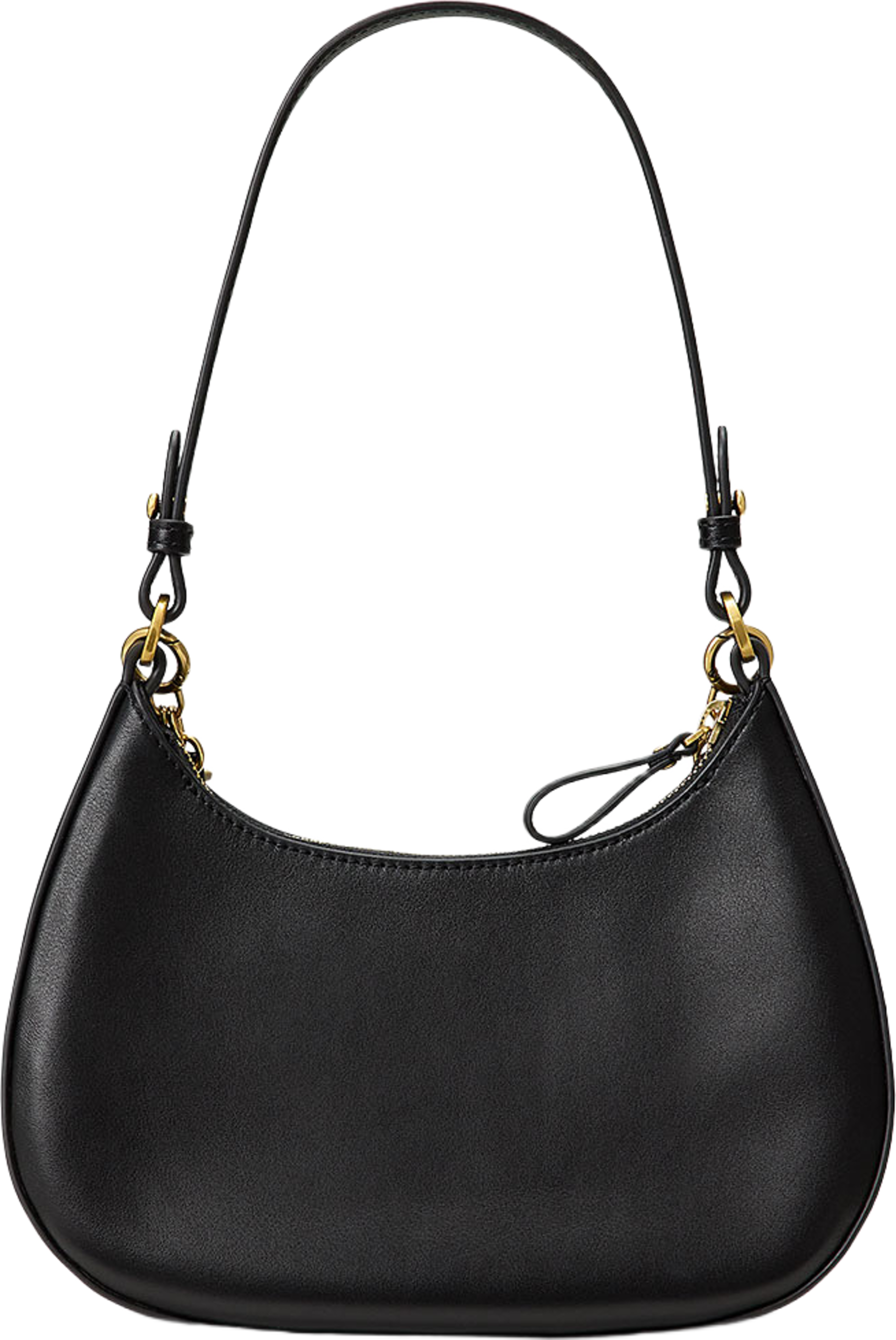 Leather Medium Marcy Zip Shoulder Bag, från Lauren Ralph Lauren, i färgen Black. Klicka för att öppna bilden i stort format