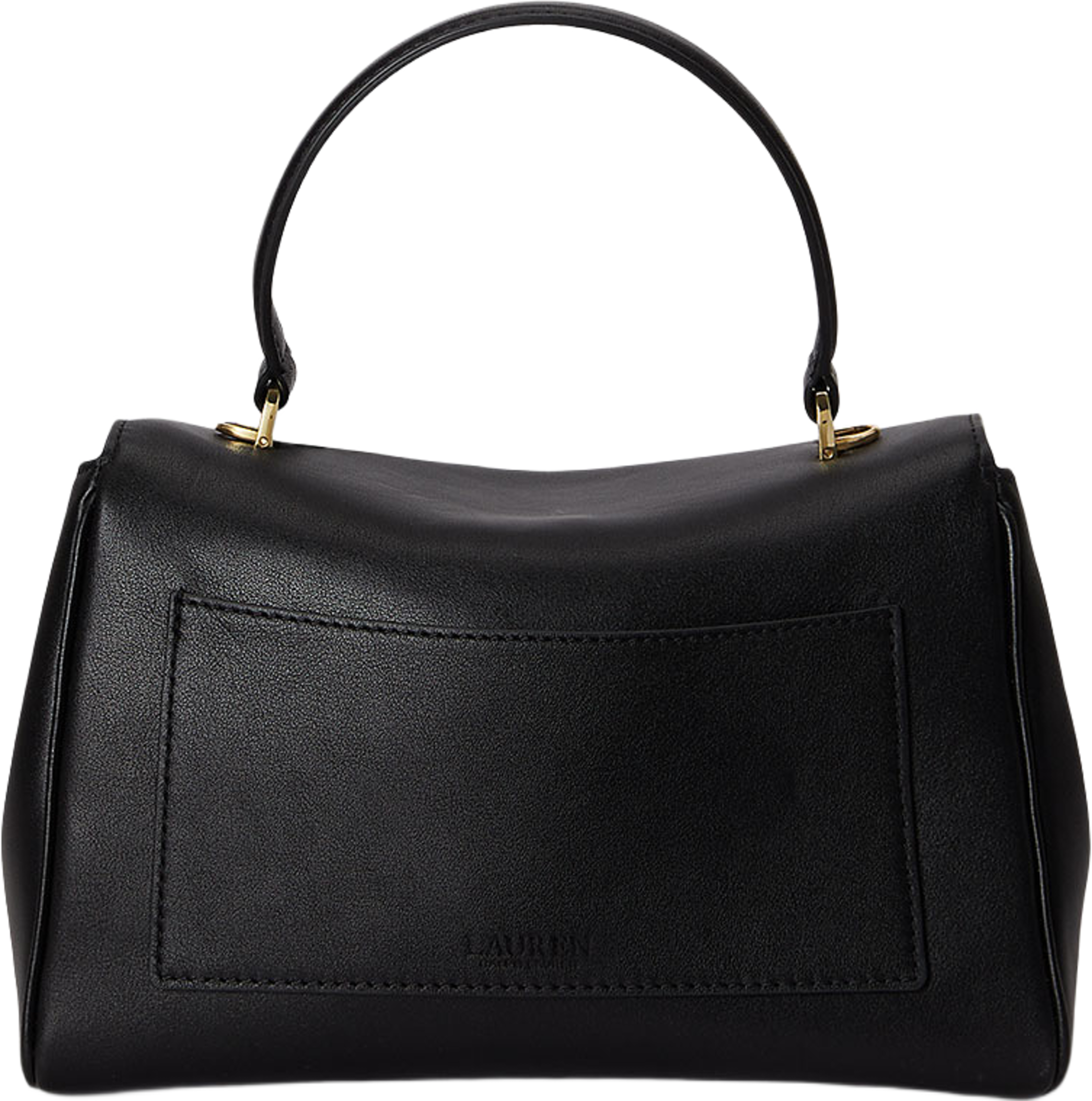 Nappa Leather Small Farrah Soft Satchel, från Lauren Ralph Lauren, i färgen Black. Klicka för att öppna bilden i stort format