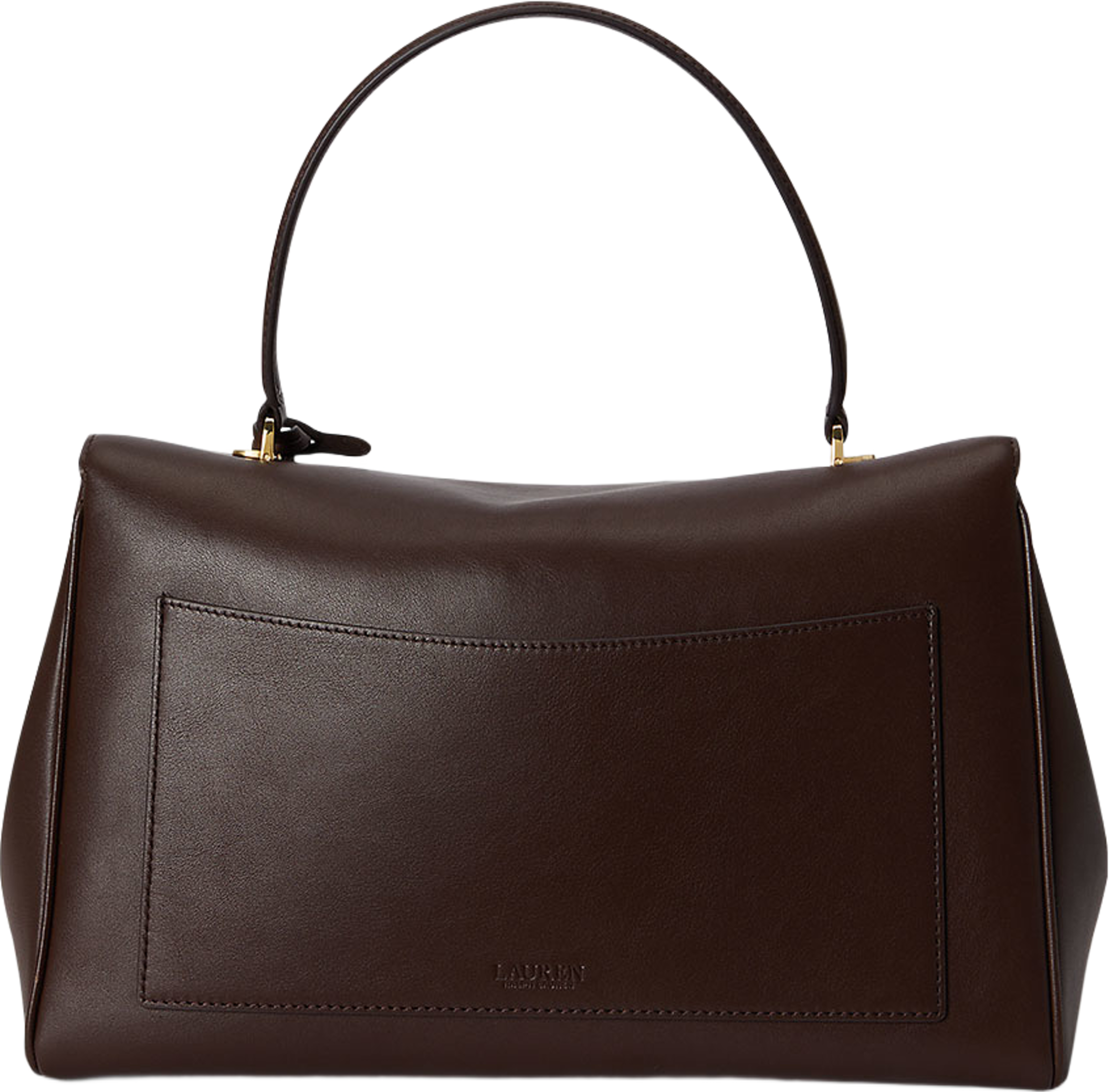 Nappa Leather Medium Farrah Soft Satchel, från Lauren Ralph Lauren, i färgen Chestnut Brown. Klicka för att öppna bilden i stort format