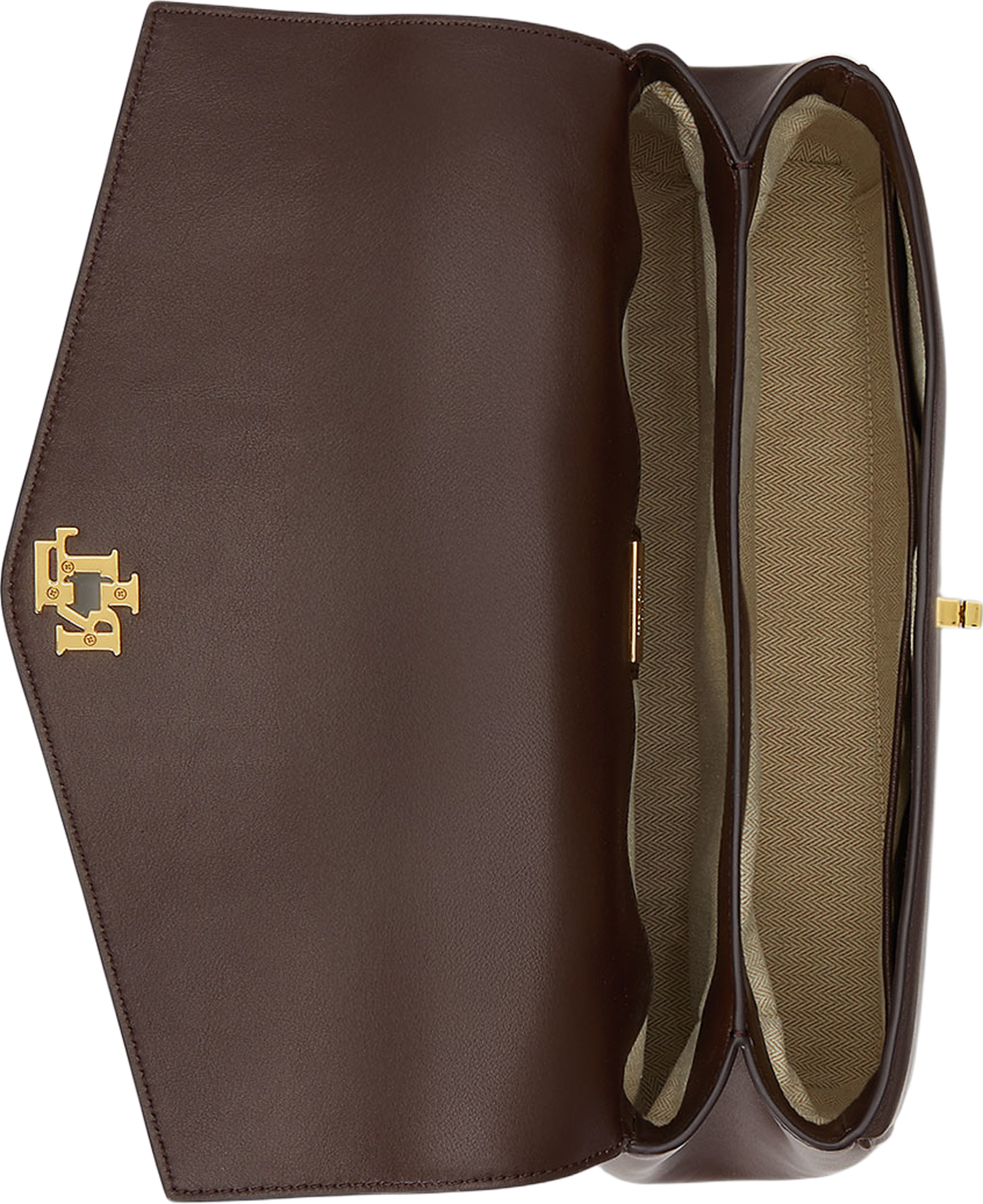 Nappa Leather Medium Farrah Soft Satchel, från Lauren Ralph Lauren, i färgen Chestnut Brown. Klicka för att öppna bilden i stort format