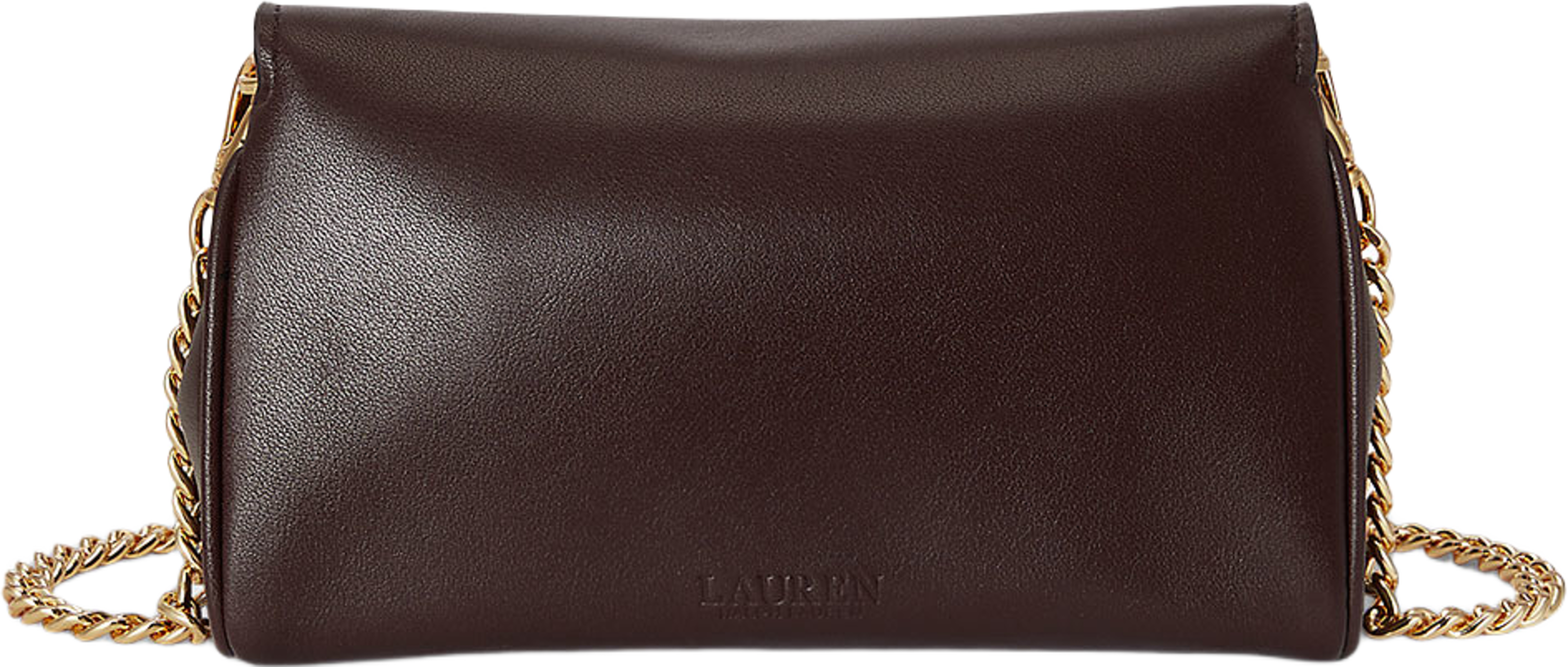 Nappa Leather Tanner Crossbody Wallet, från Lauren Ralph Lauren, i färgen Chestnut Brown. Klicka för att öppna bilden i stort format