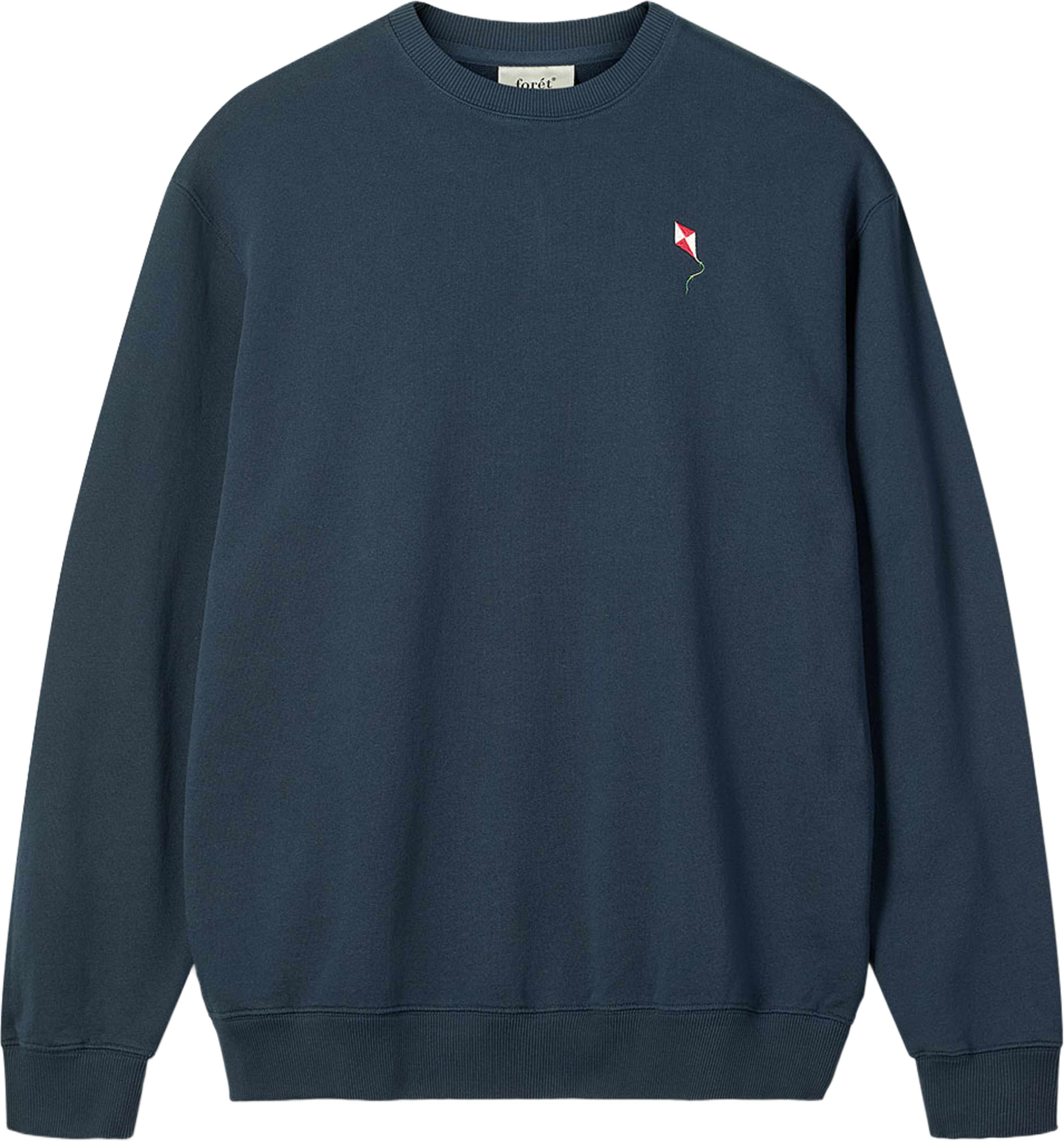 Kite Sweatshirt, från Forét, i färgen Navy. Klicka för att öppna bilden i stort format