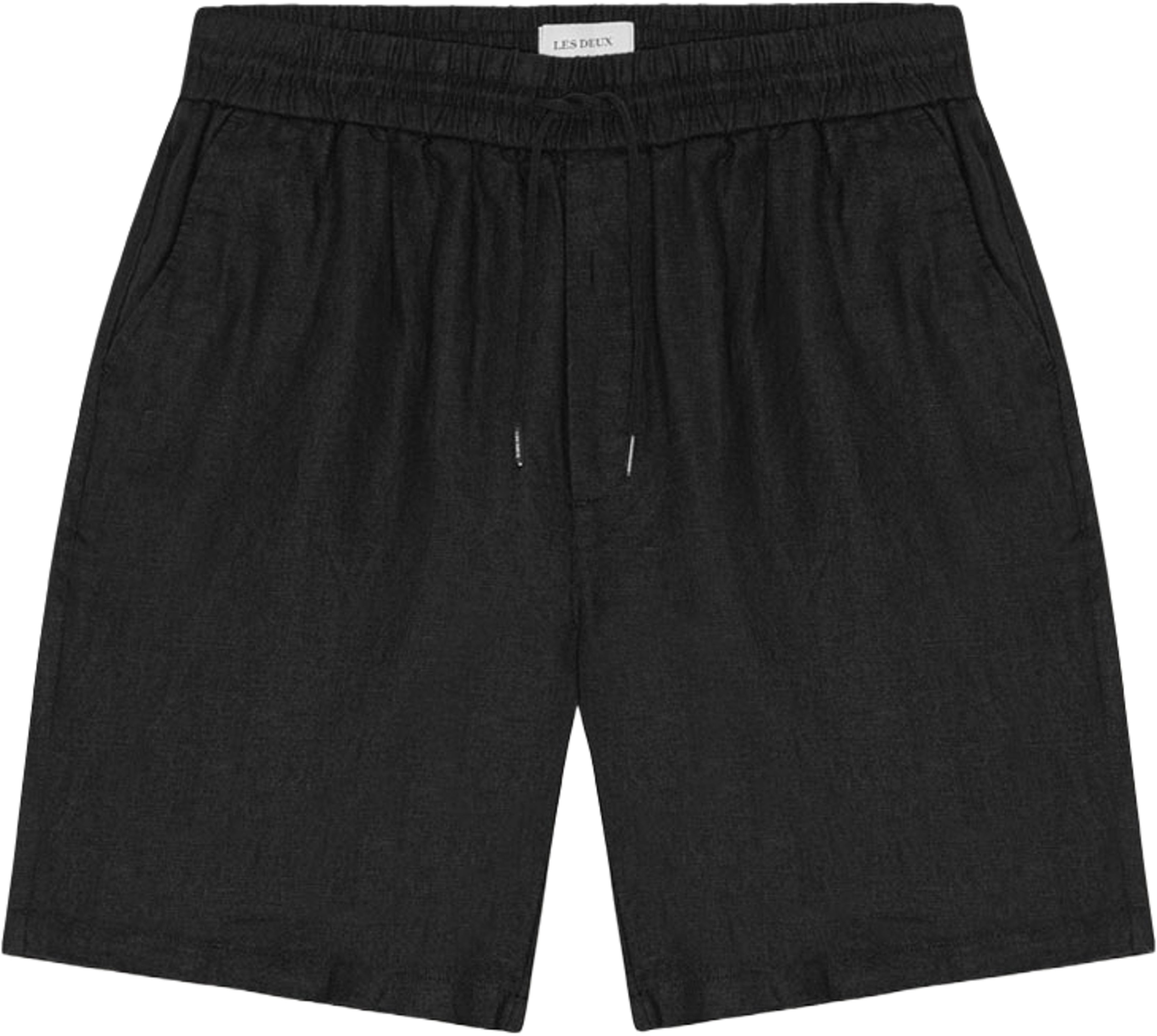 Drawstring Linen Shorts, från LES DEUX, i färgen Tap Shoe Black. Klicka för att öppna bilden i stort format