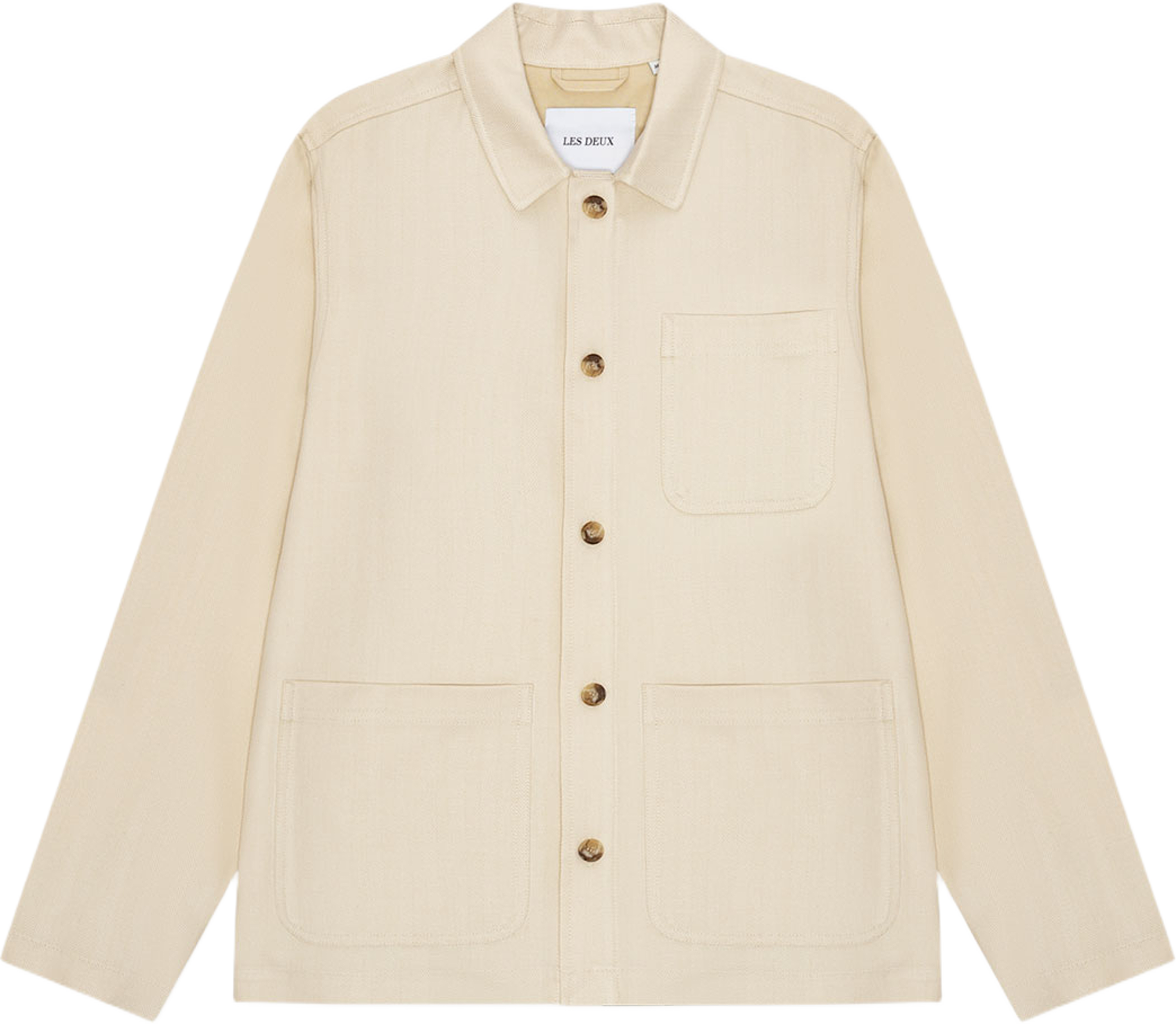Herringbone Overshirt, från LES DEUX, i färgen Ivory. Klicka för att öppna bilden i stort format
