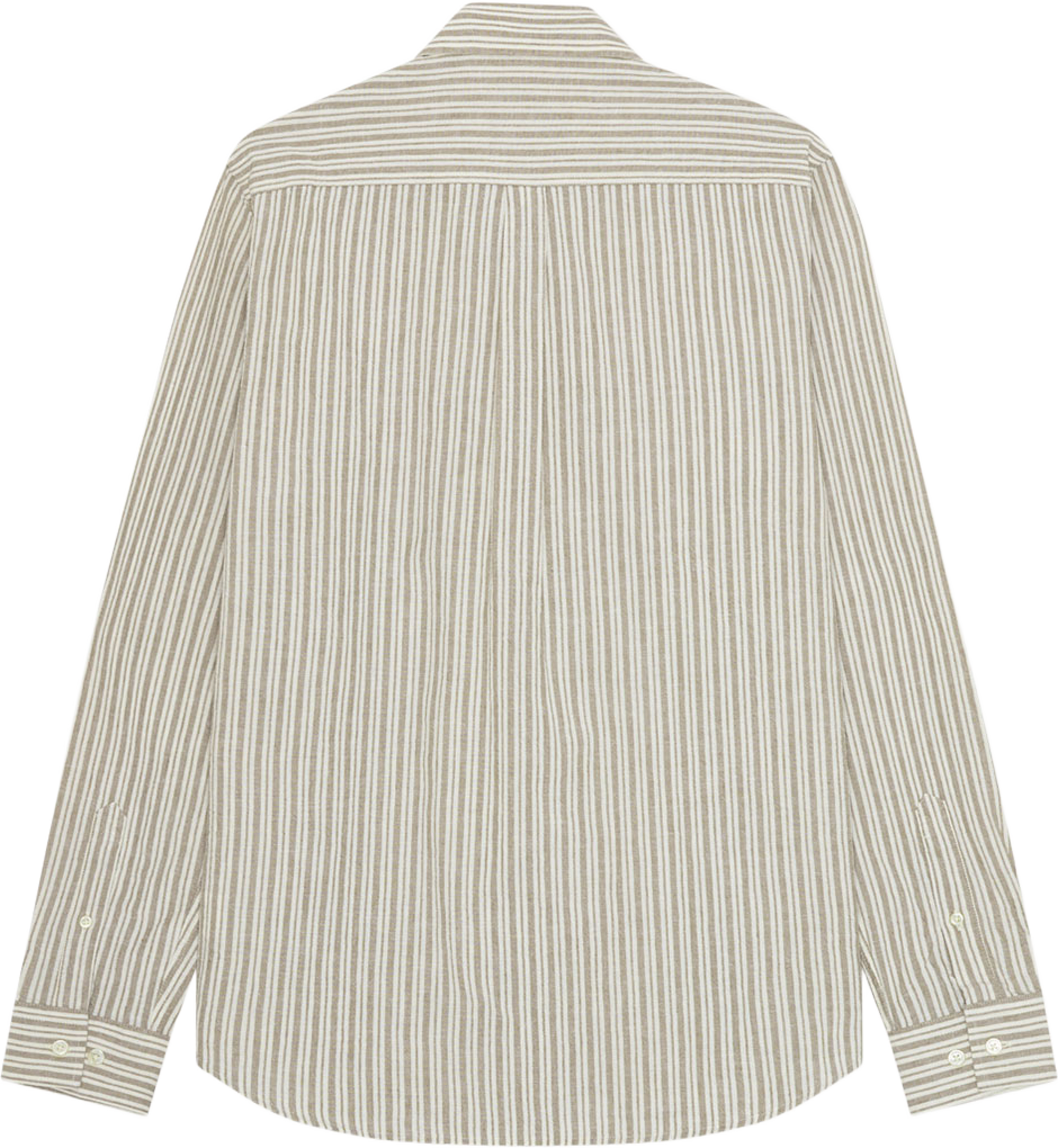 Stripe Cotton-Linen Shirt, från LES DEUX, i färgen Dark Sand. Klicka för att öppna bilden i stort format