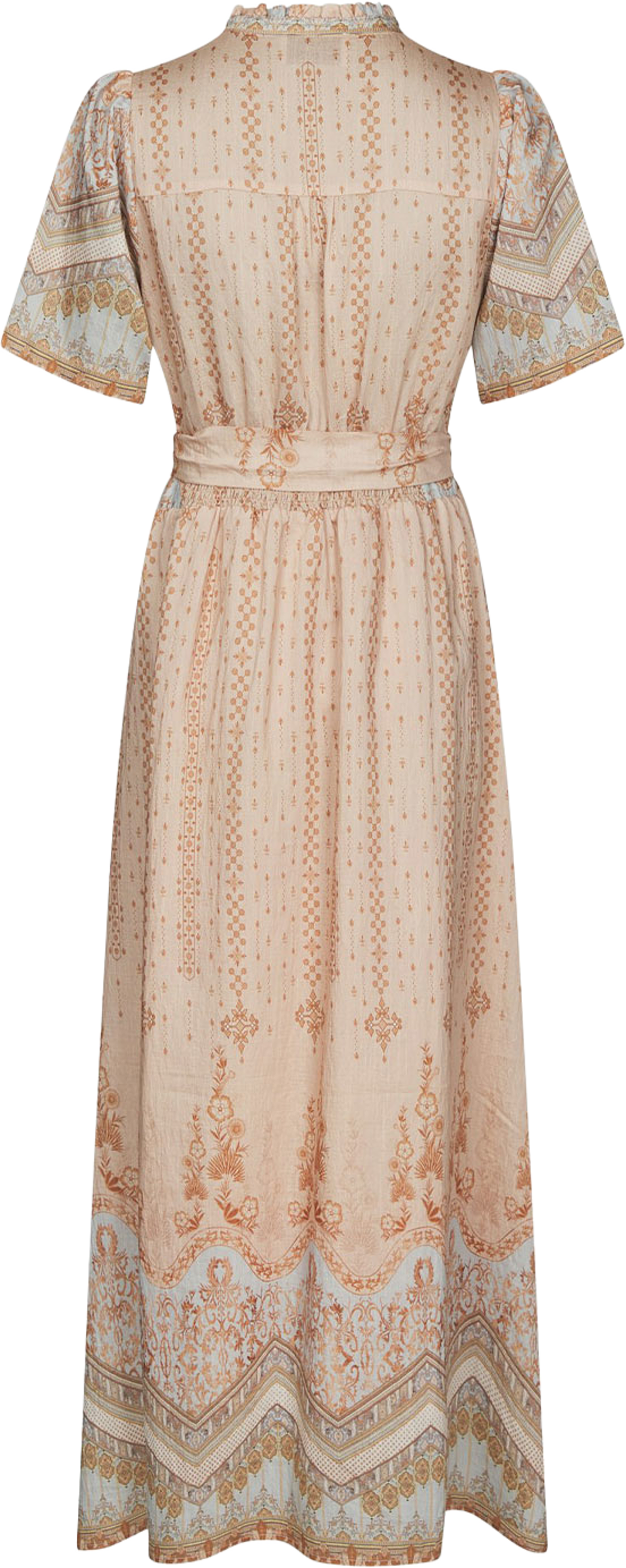 Moviana Flower Border Dress, från Neo Noir, i färgen Flower Peach. Klicka för att öppna bilden i stort format