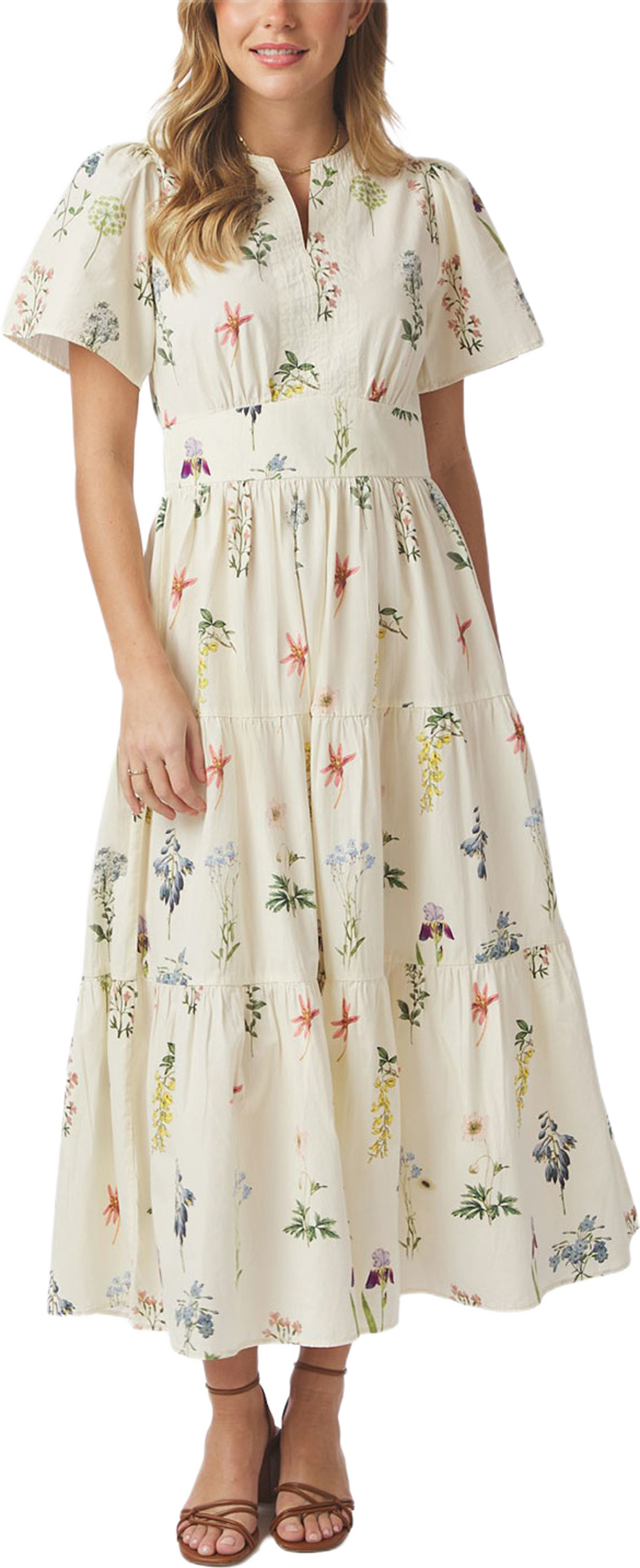 Gardena Flower Rank Dress, från Neo Noir, i färgen Off White. Klicka för att öppna bilden i stort format