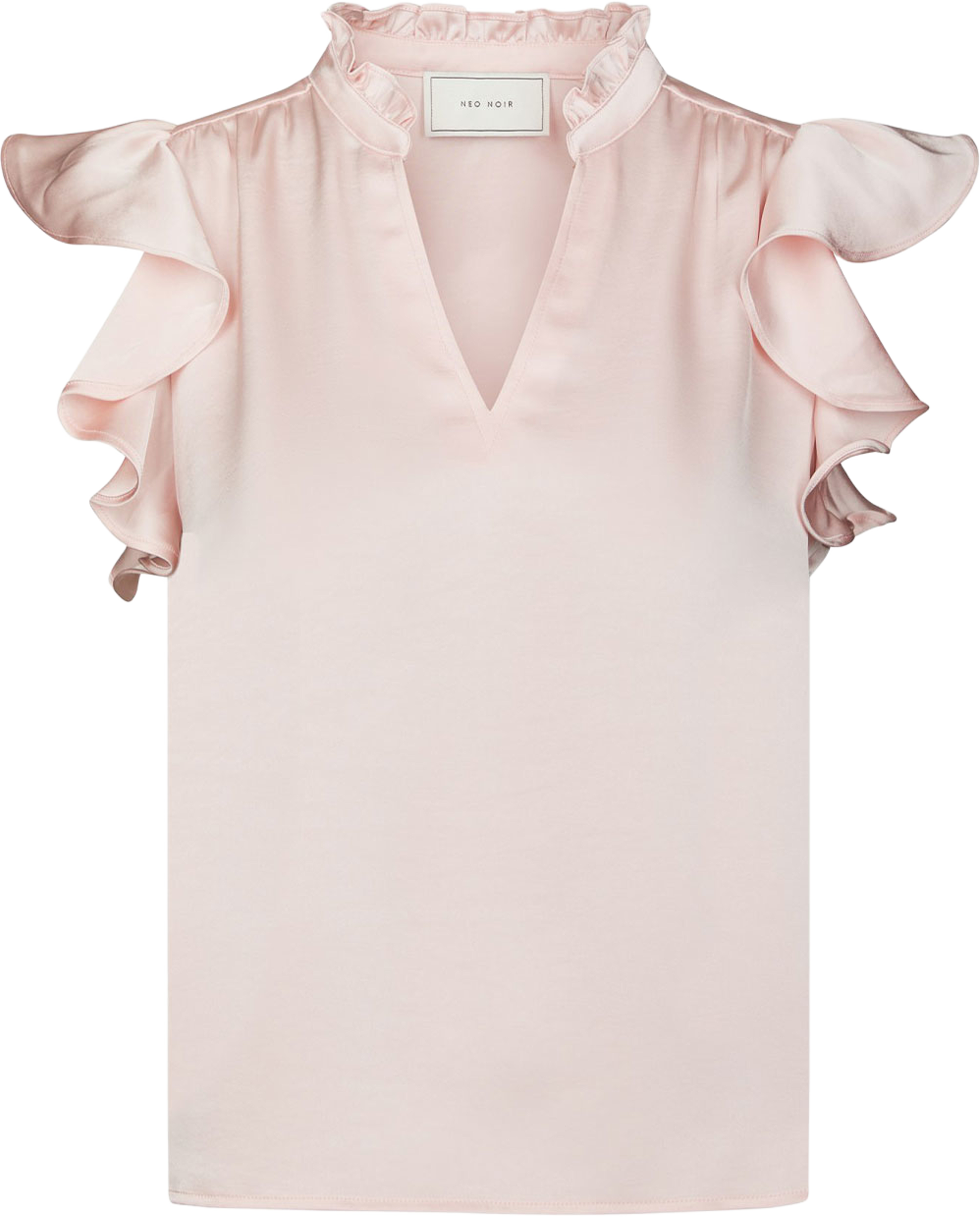 Stella Heavy Sateen Blouse, från Neo Noir, i färgen Light Pink. Klicka för att öppna bilden i stort format