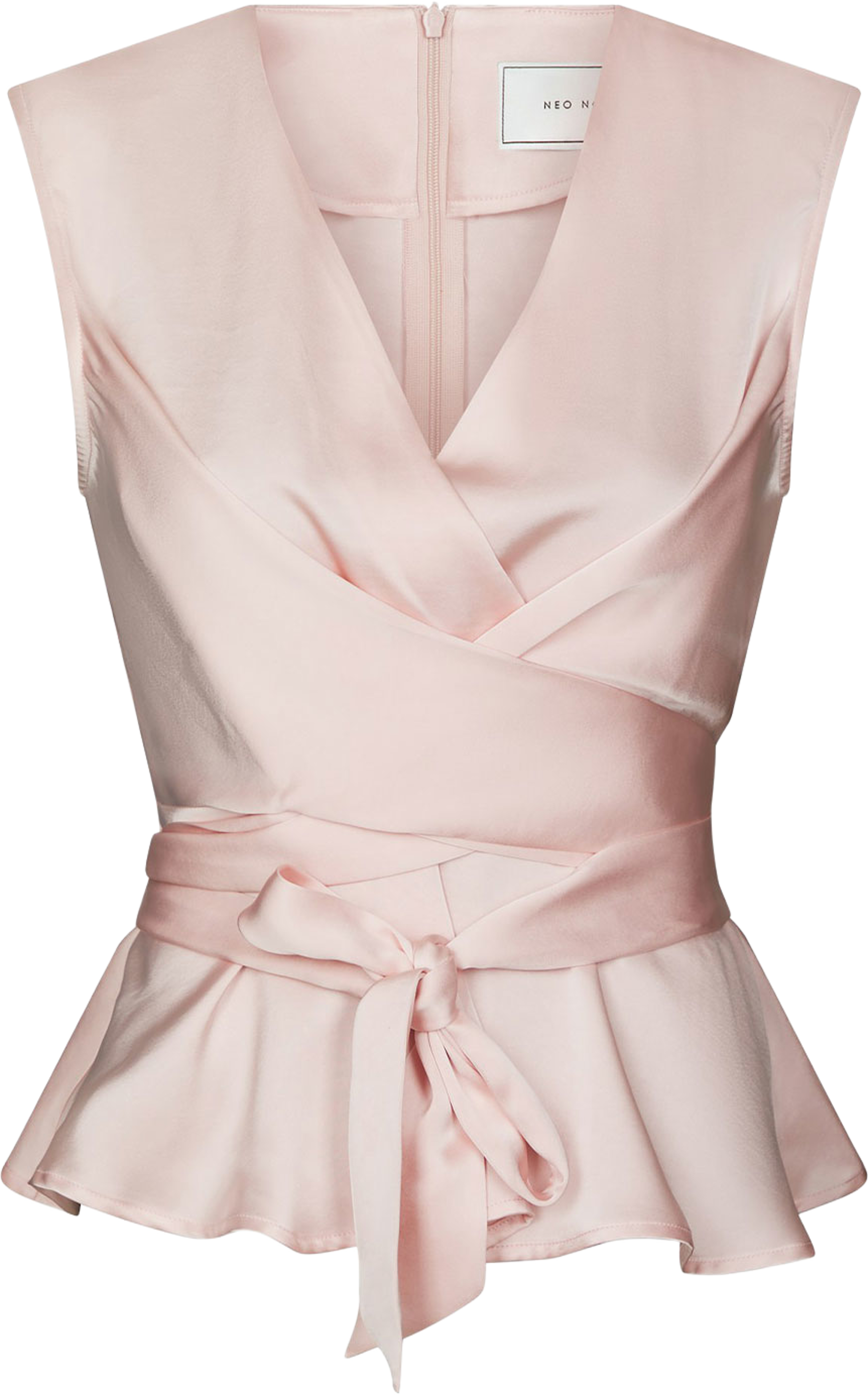 Risetta Heavy Sateen Top, från Neo Noir, i färgen Light Pink. Klicka för att öppna bilden i stort format
