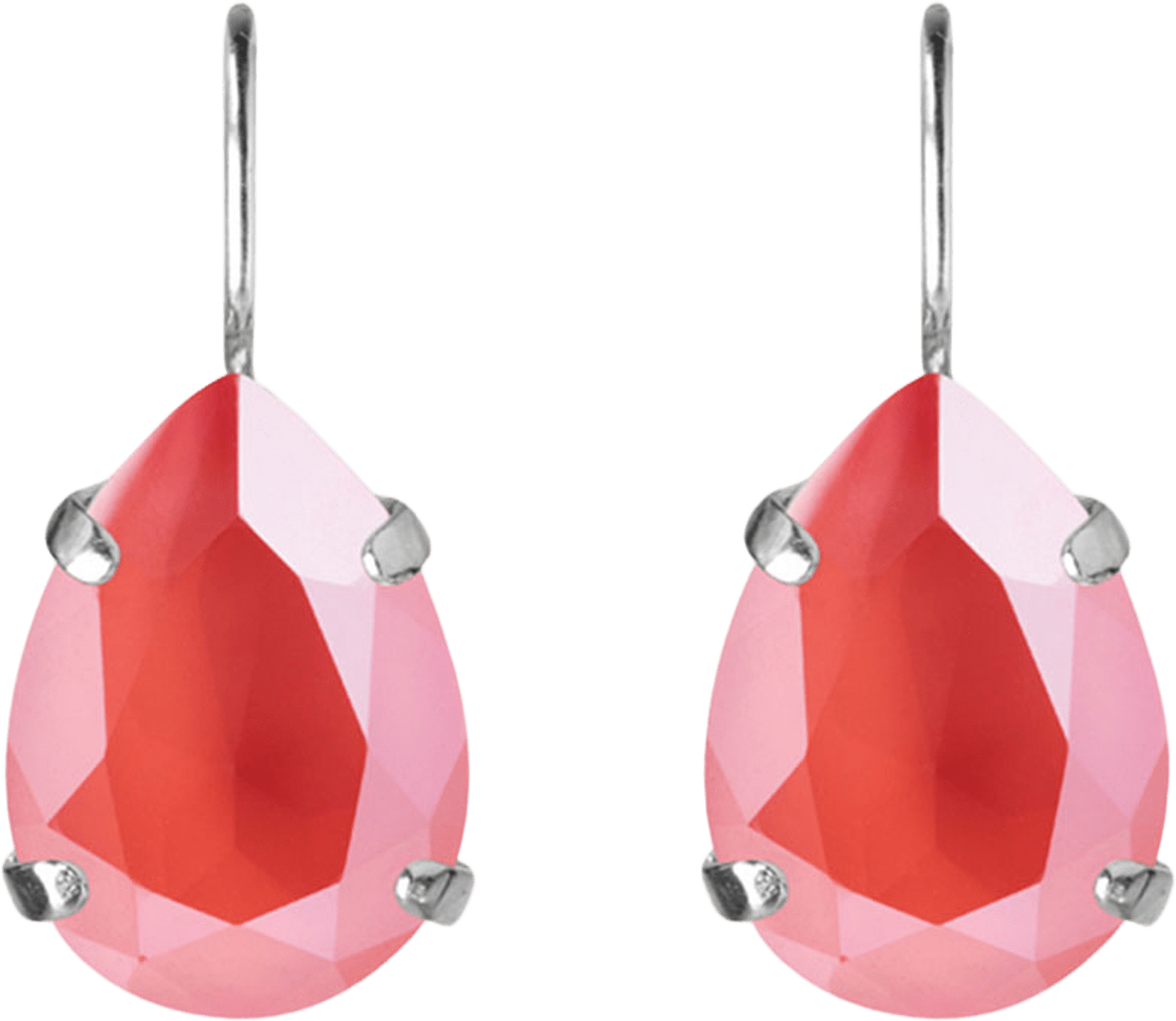 Mini Drop Clasp Earring, från Caroline Svedbom, i färgen Light Coral. Klicka för att öppna bilden i stort format
