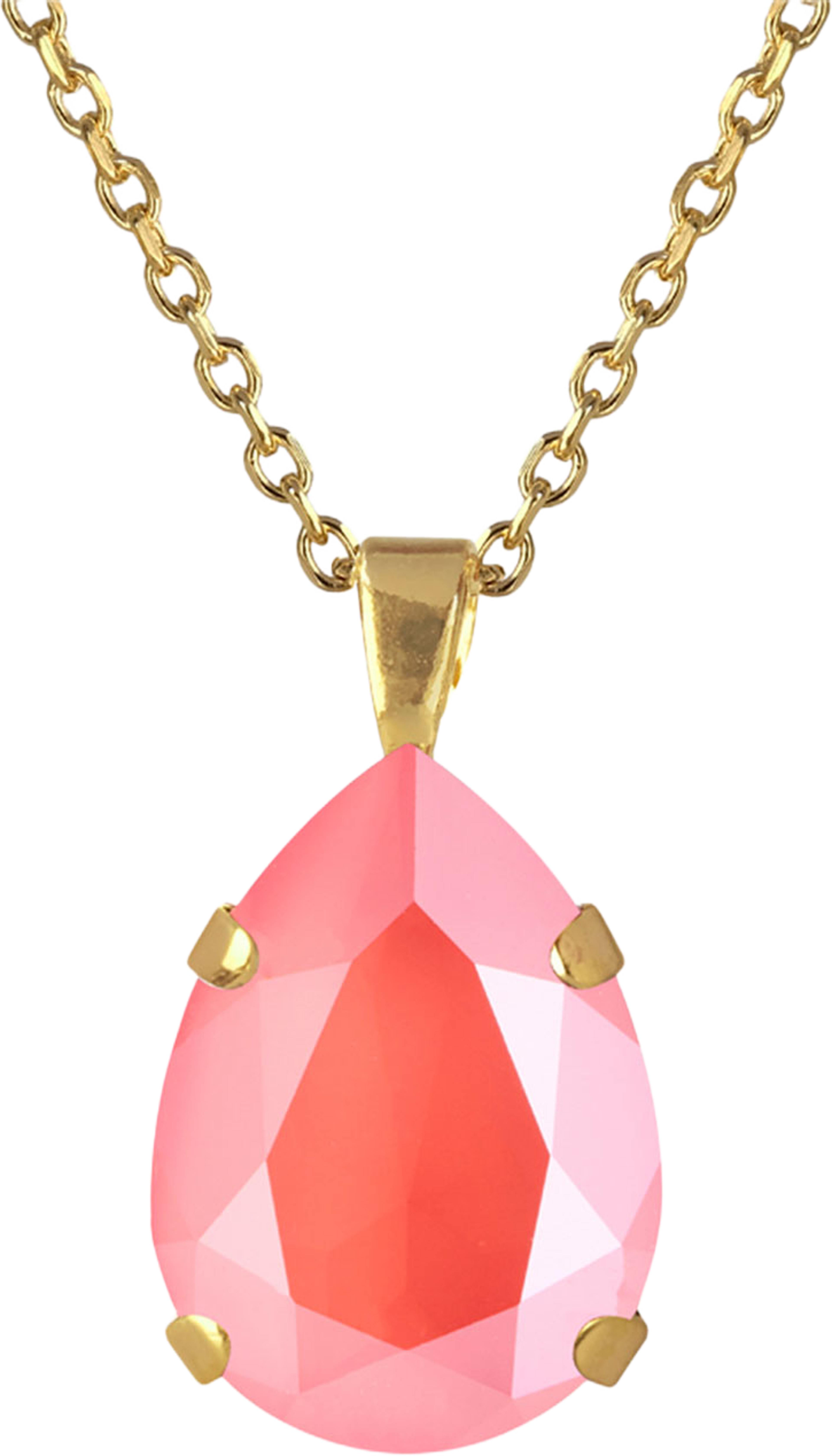 Mini Drop Necklace, från Caroline Svedbom, i färgen Light Coral. Klicka för att öppna bilden i stort format