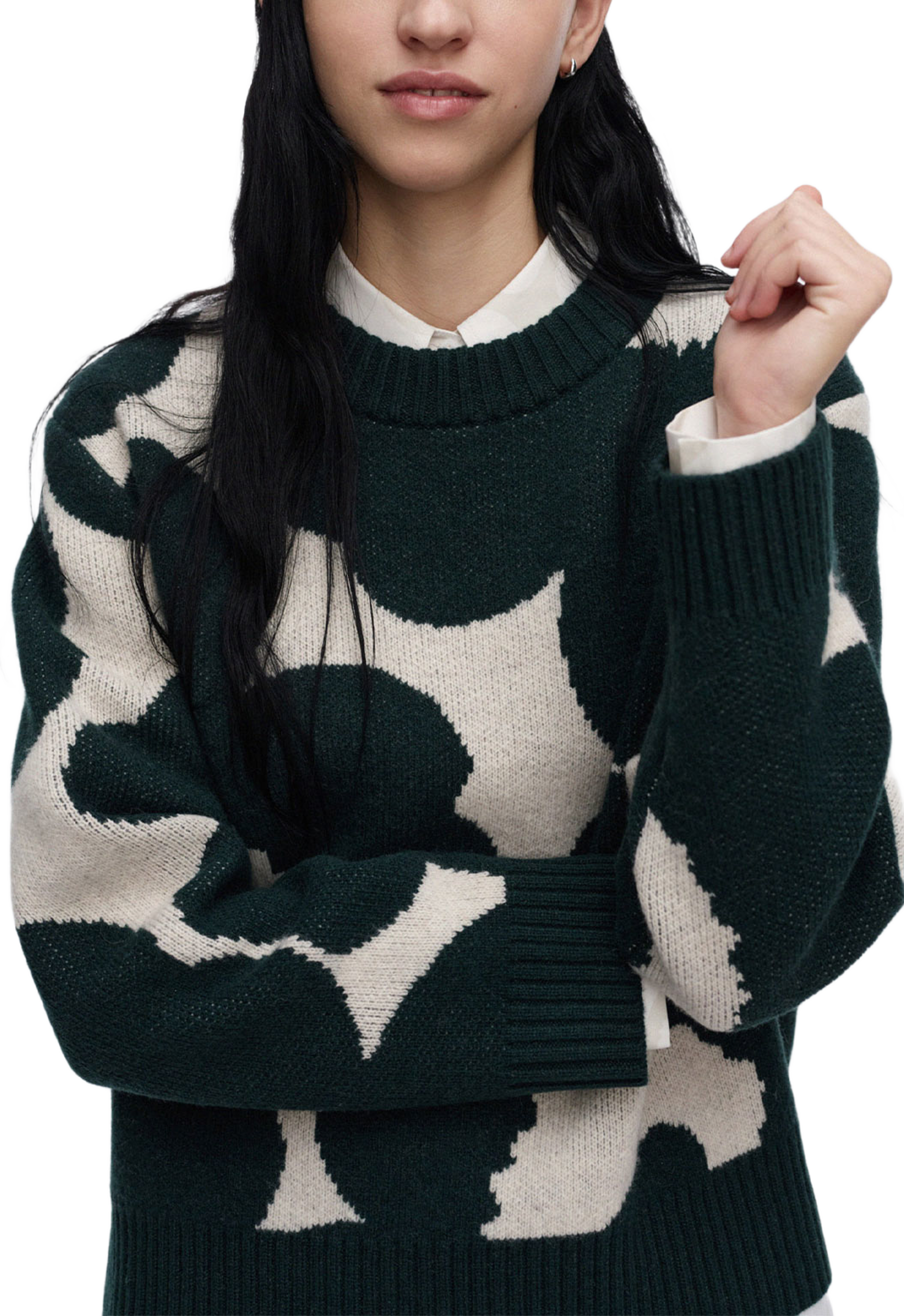 Rws Virtaus Unikko, från Marimekko, i färgen Dark Green, Off White. Klicka för att öppna bilden i stort format