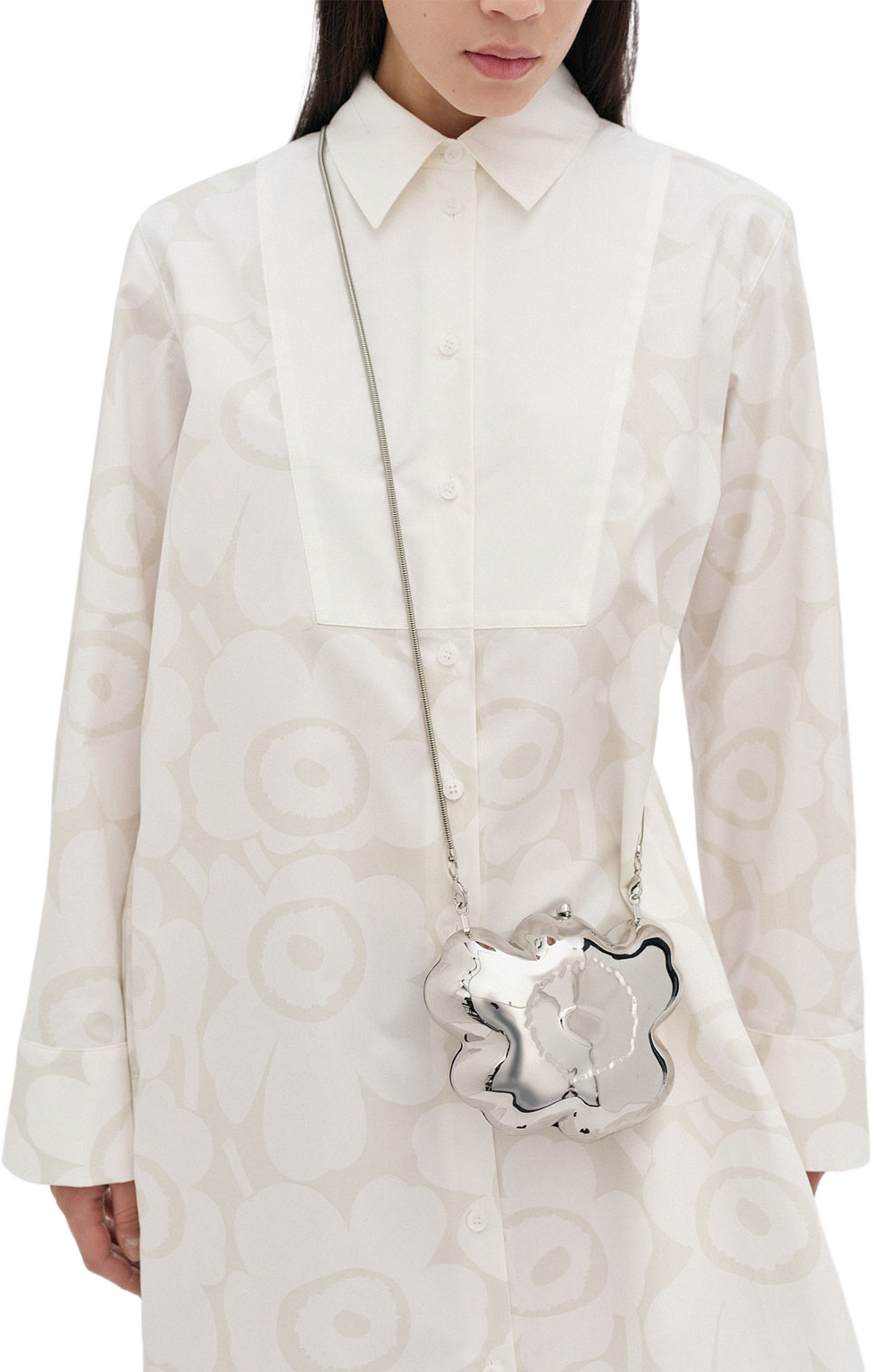 Kimmellys Unikko, från Marimekko, i färgen Silver. Klicka för att öppna bilden i stort format