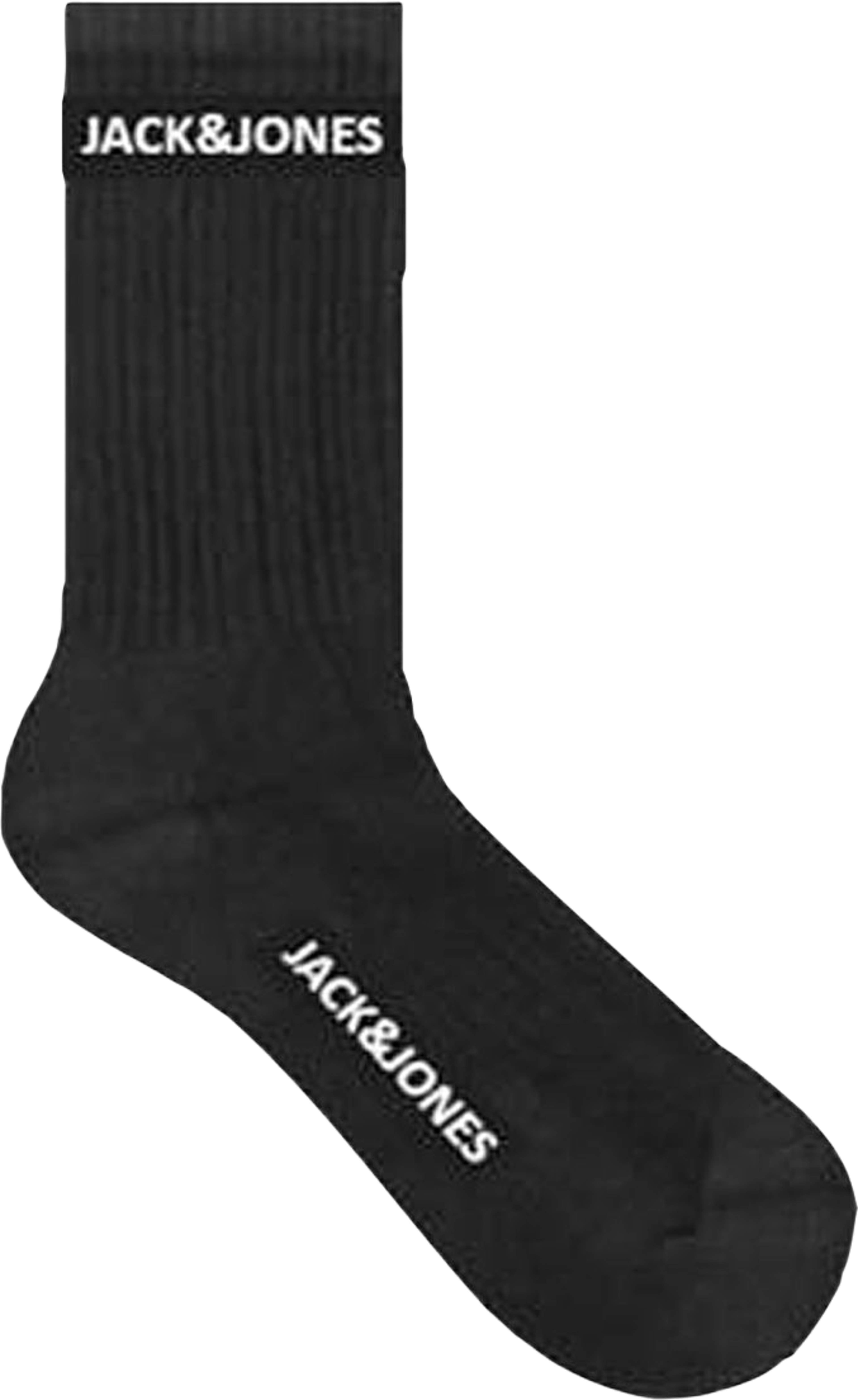 Basic Logo Tennissock 5-Pack, från Jack & Jones, i färgen Black Black - Black - Black - Black. Klicka för att öppna bilden i stort format