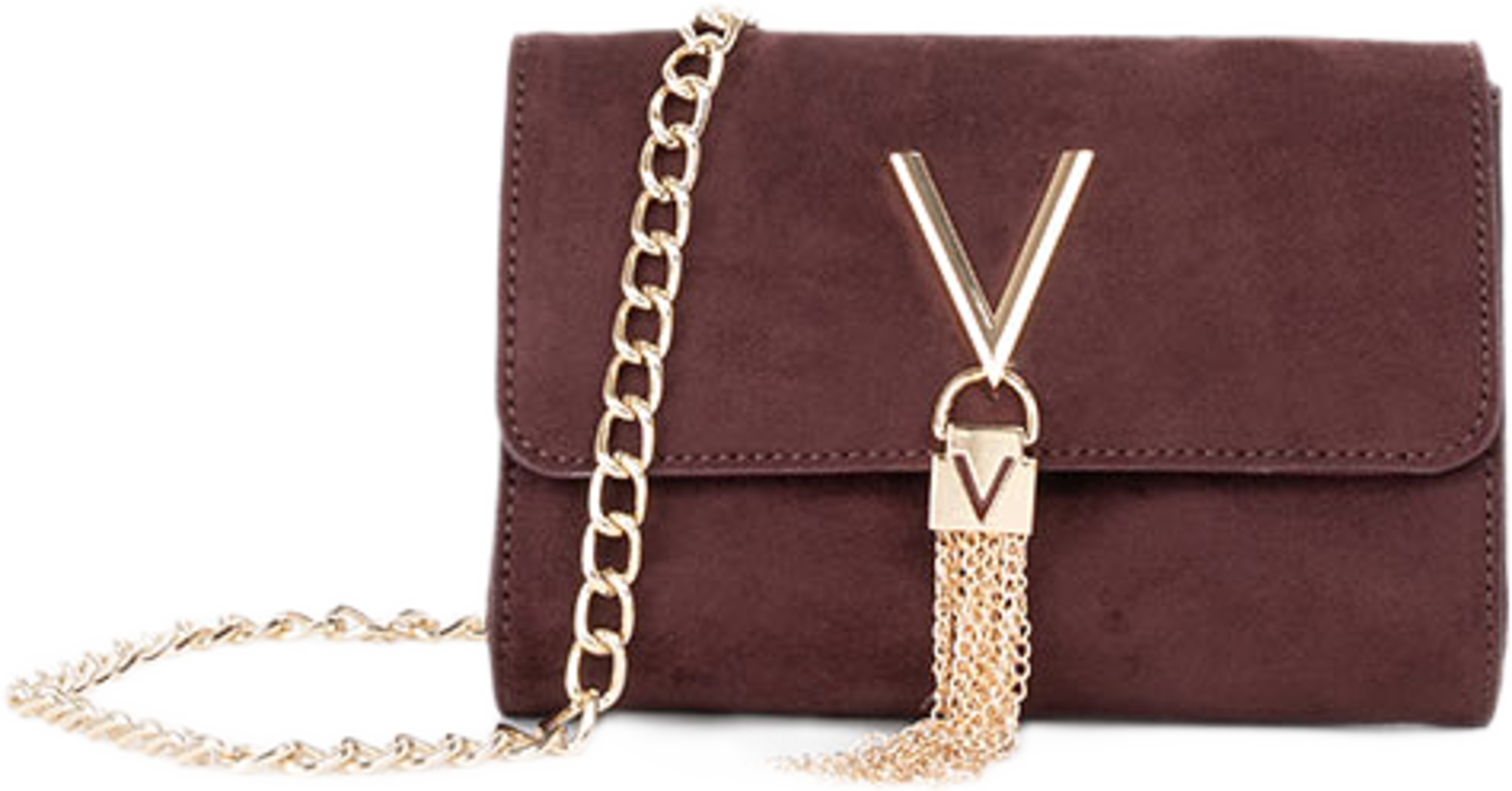 Divina Winter Flap Bag, från Valentino Bags, i färgen Bordeaux. Klicka för att öppna bilden i stort format