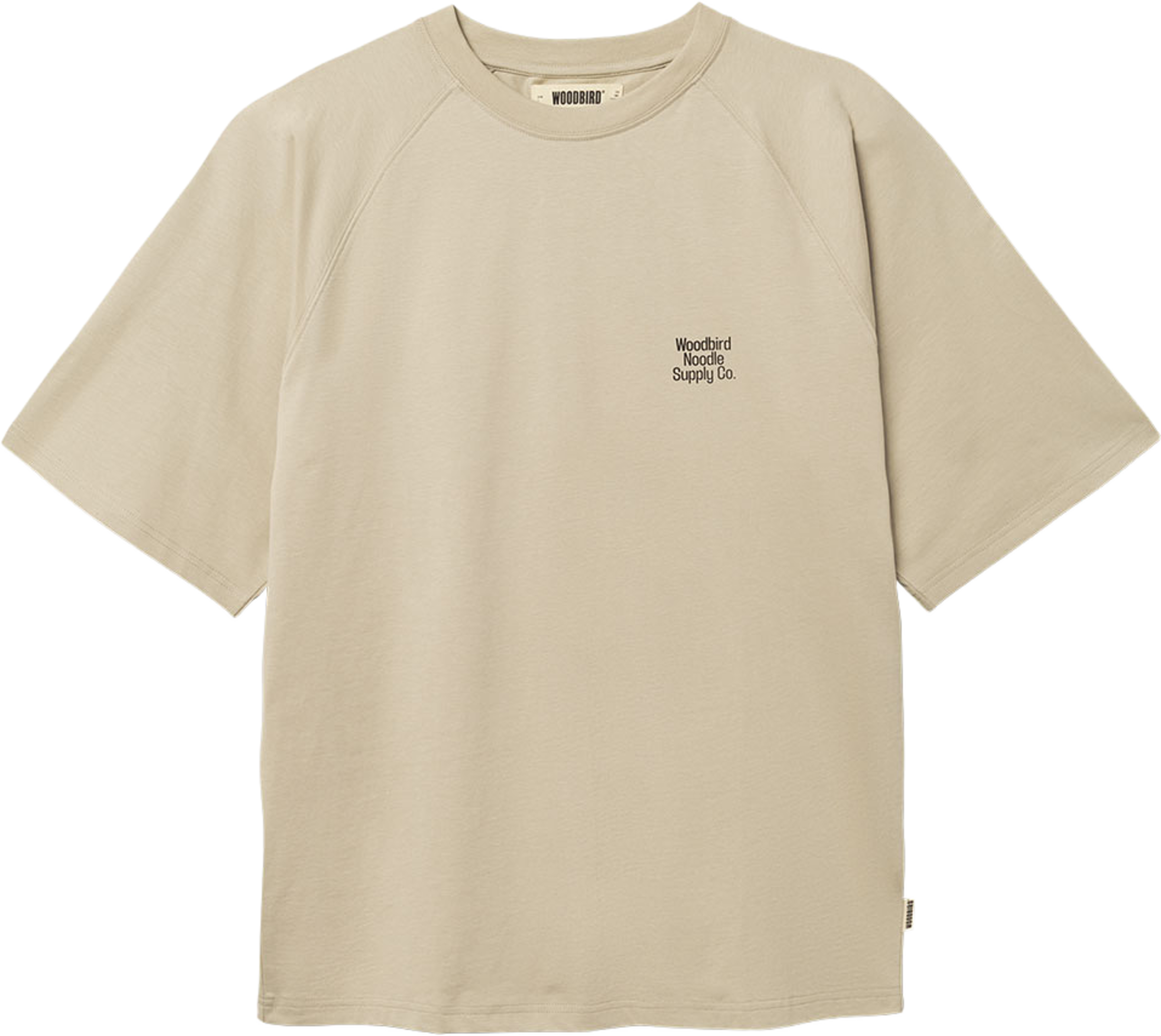 Blake Supply Tee, från Woodbird, i färgen Stone. Klicka för att öppna bilden i stort format