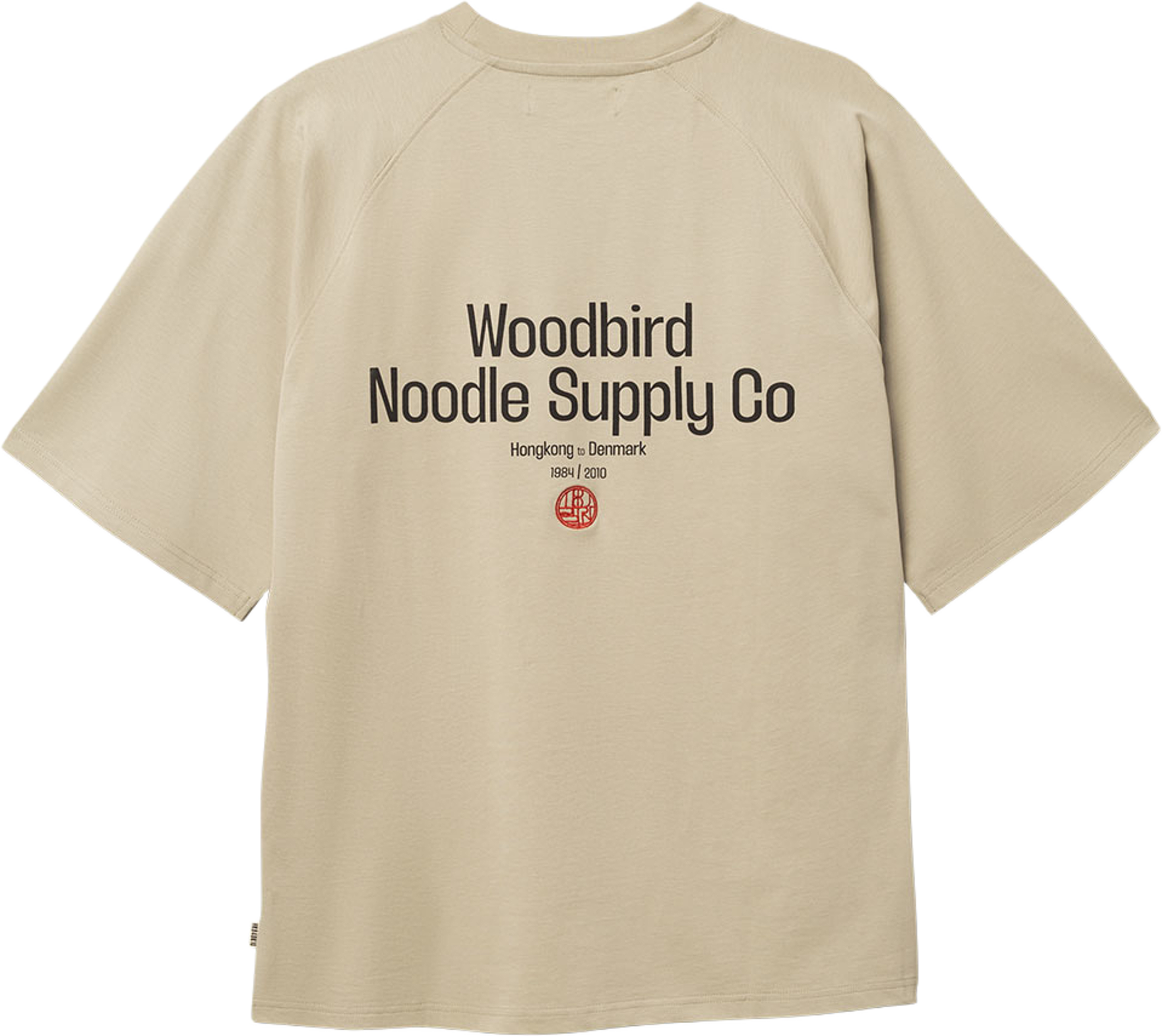 Blake Supply Tee, från Woodbird, i färgen Stone. Klicka för att öppna bilden i stort format