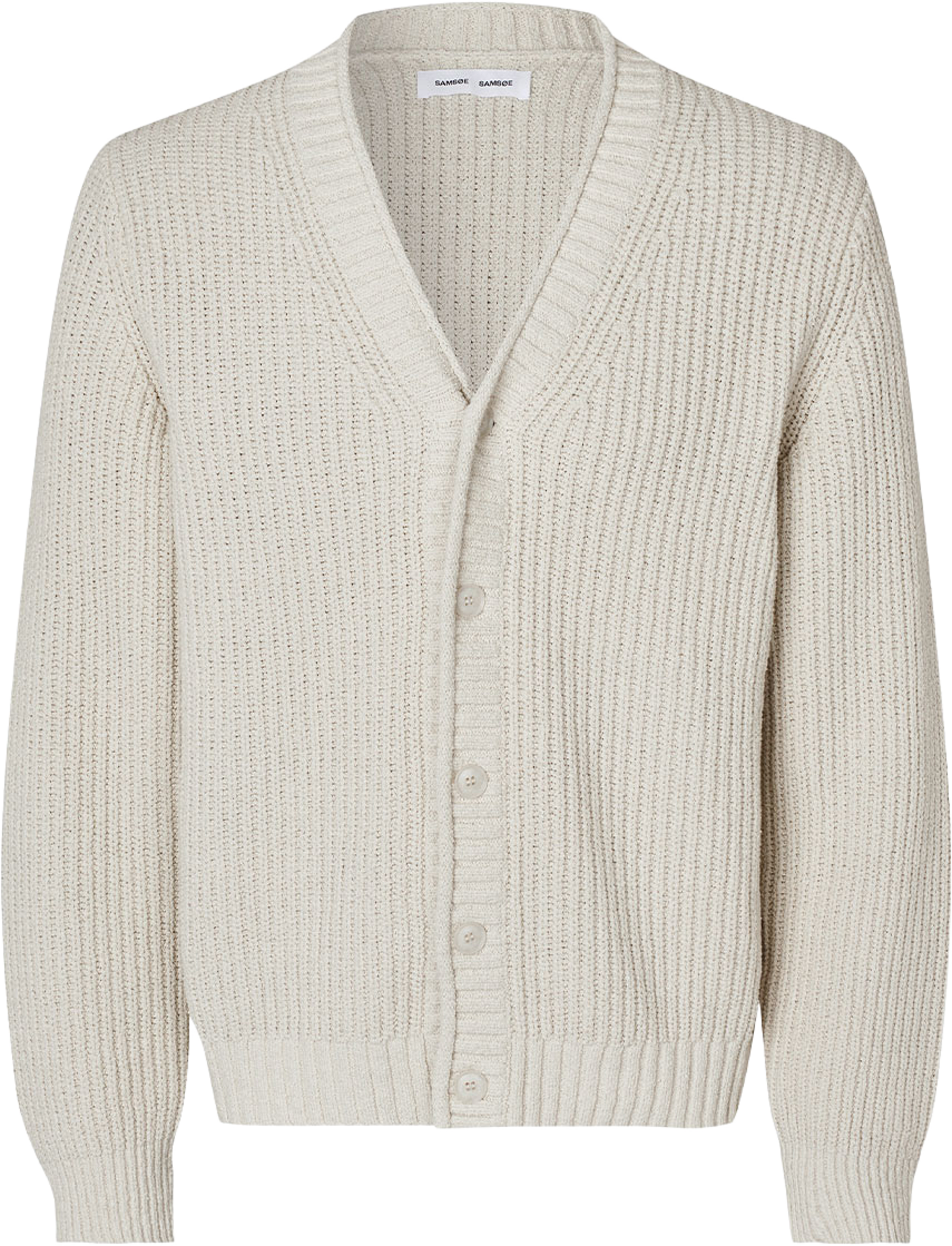 Samarcon Cardigan 15178, från SAMSOE SAMSOE, i färgen Silver Birch. Klicka för att öppna bilden i stort format