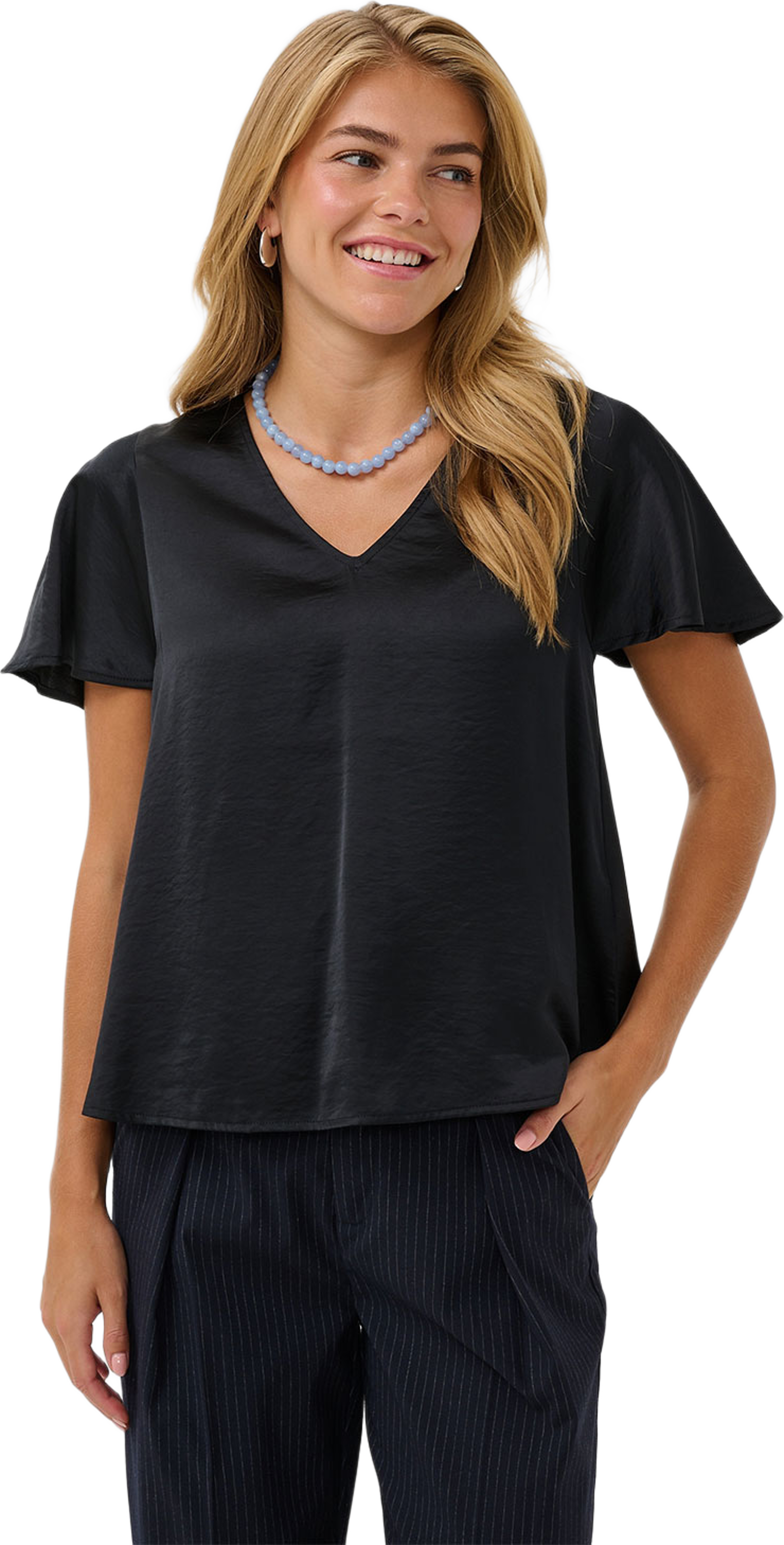 PananSZ BS Blouse, från Saint Tropez, i färgen Black. Klicka för att öppna bilden i stort format