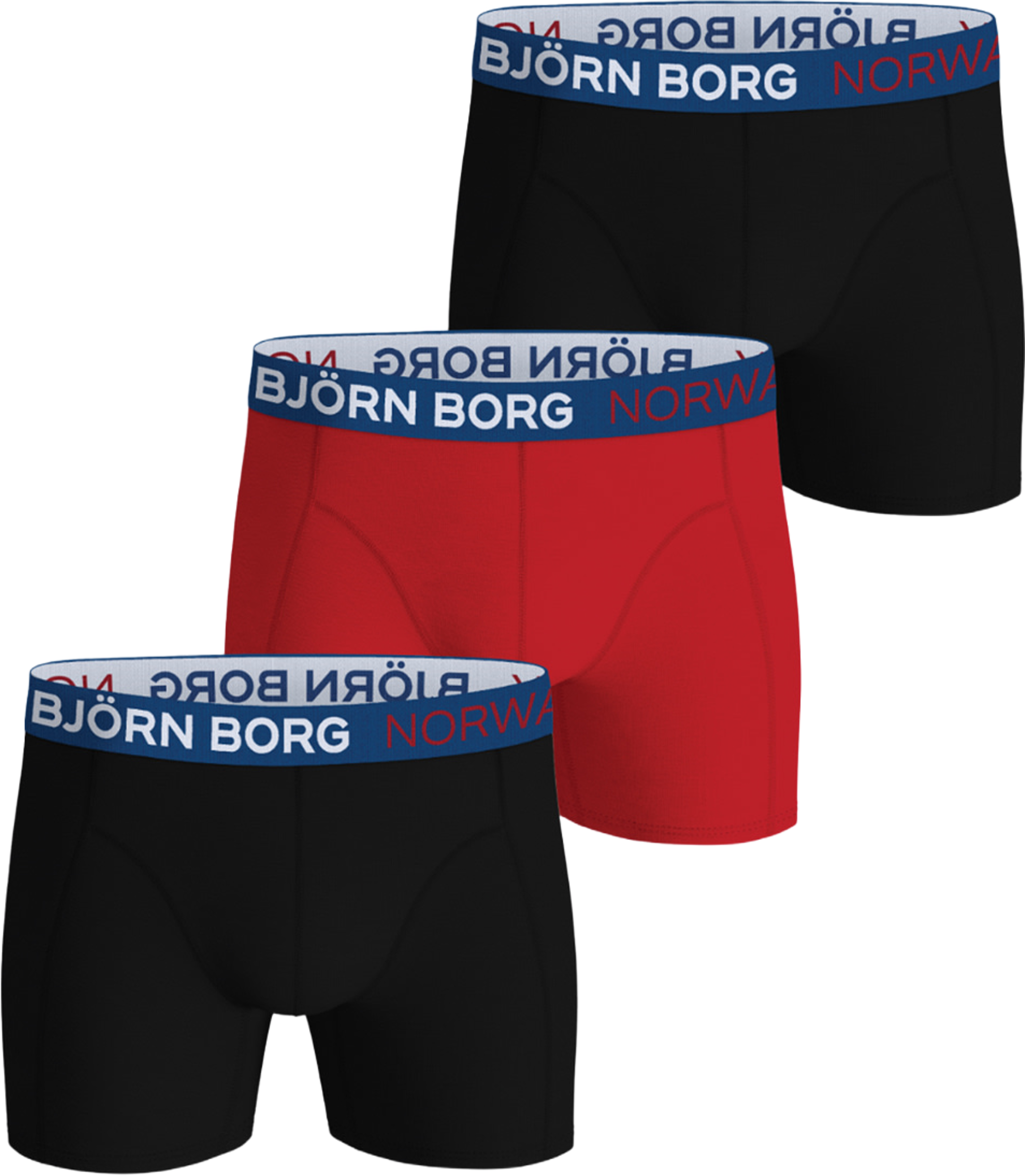 Cotton Stretch Boxer Norway 3p, från Björn Borg, i färgen Multipack 1. Klicka för att öppna bilden i stort format