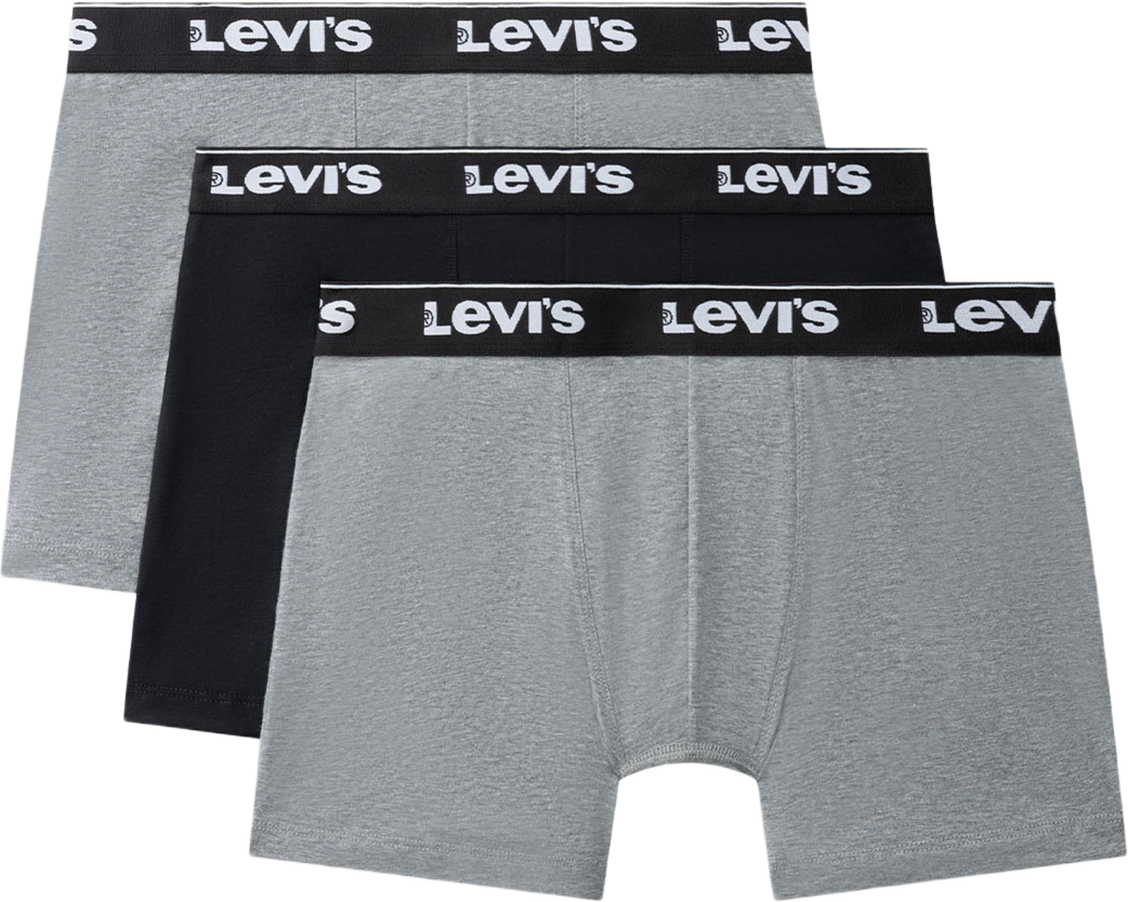 Levi's Repeat Logo Boxer brief 3-Pack, från Levi's, i färgen Grey Combo. Klicka för att öppna bilden i stort format