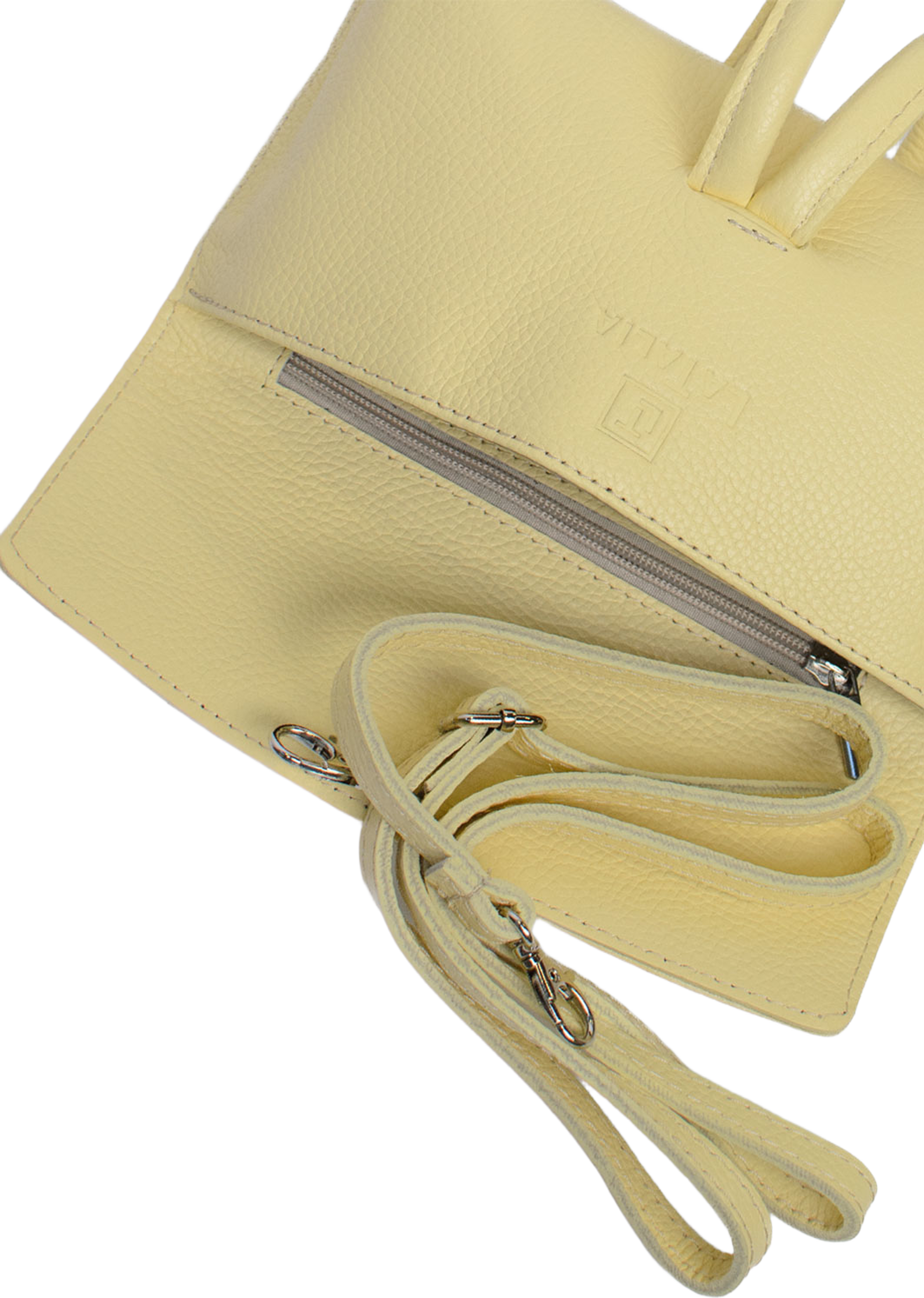 Barletta Handväska, från LaTalia, i färgen Pastel Yellow. Klicka för att öppna bilden i stort format