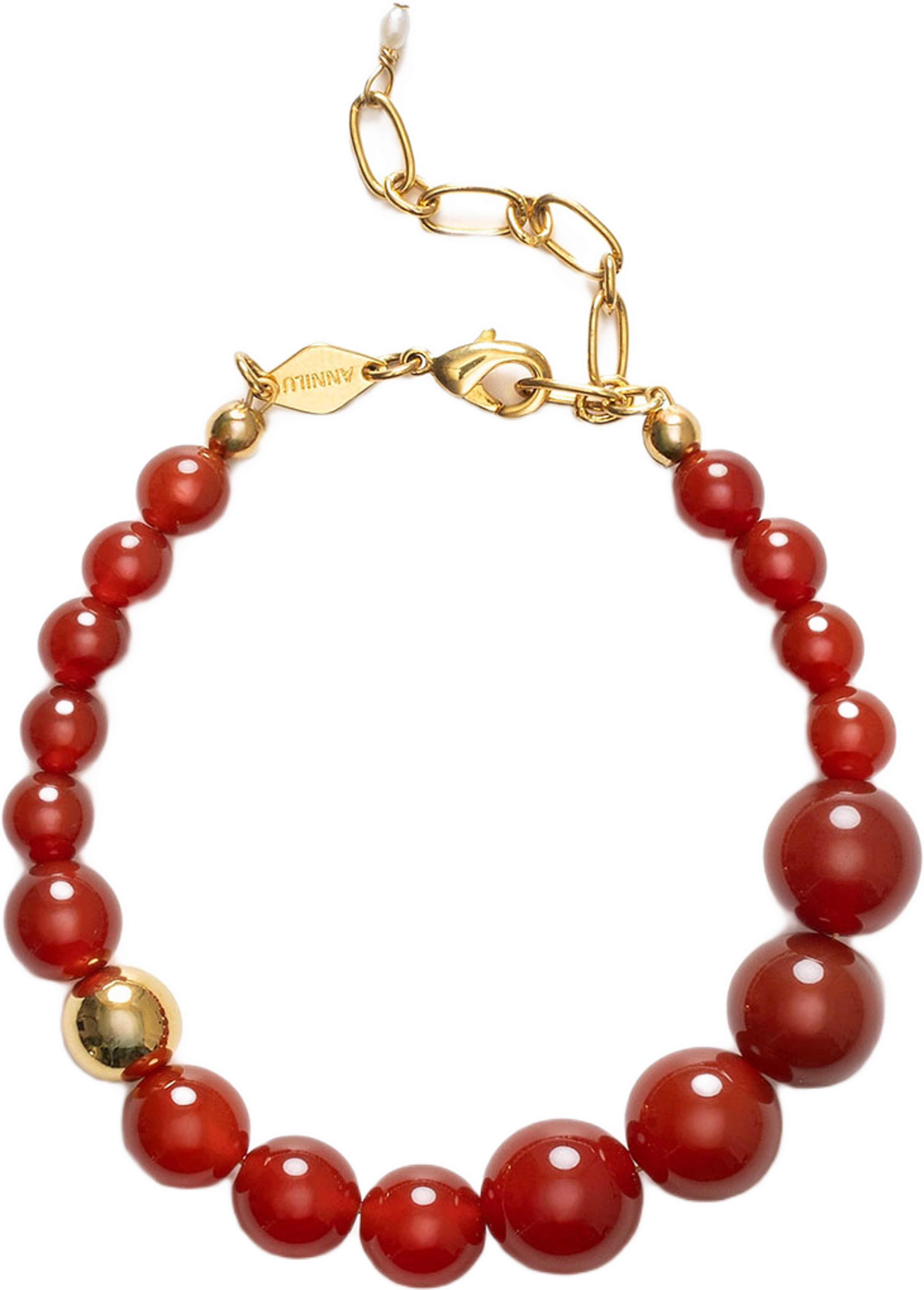 Float Bracelet, från Anni Lu, i färgen Red Jade. Klicka för att öppna bilden i stort format