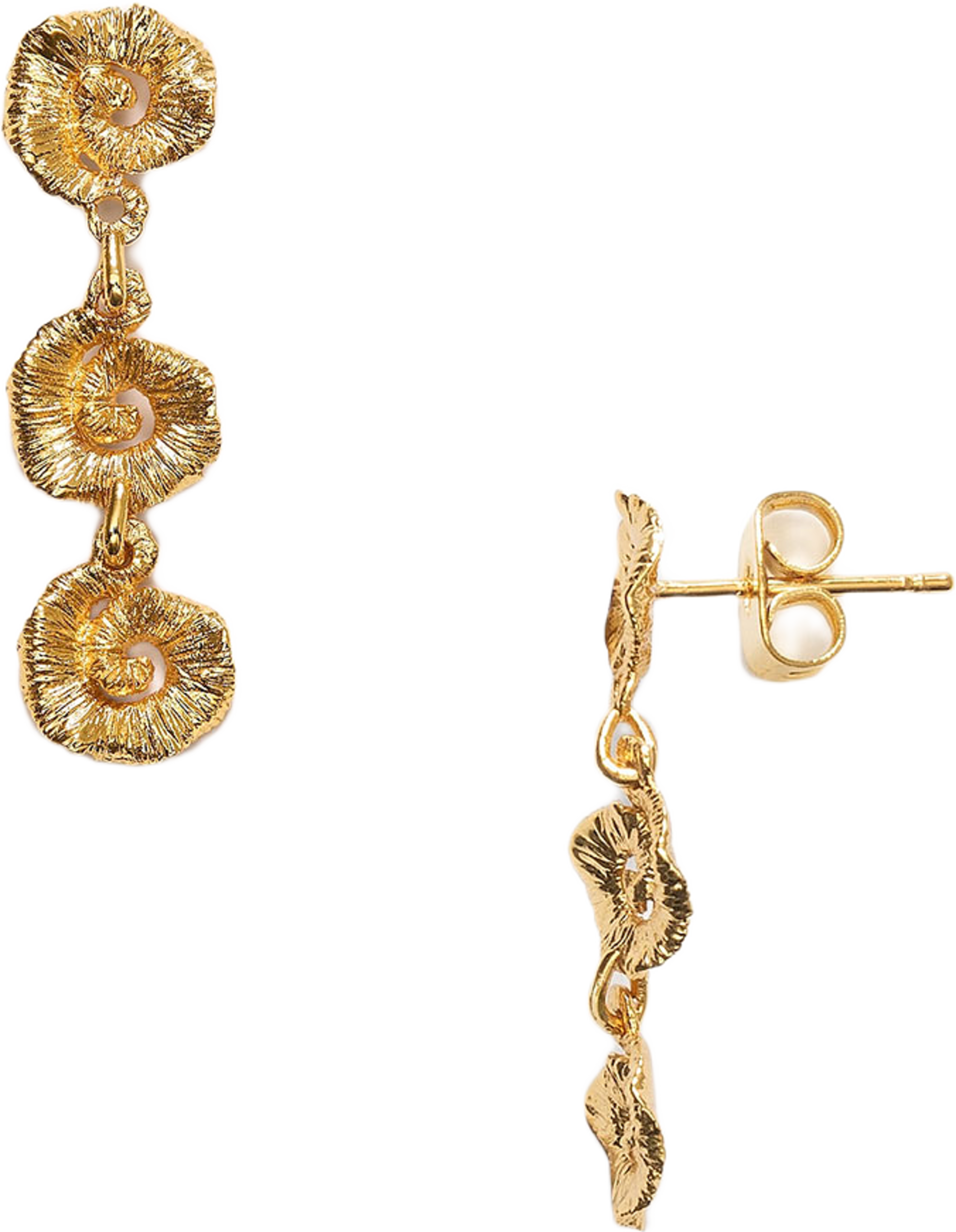 Triple Sun Earrings, från Anni Lu, i färgen Gold. Klicka för att öppna bilden i stort format
