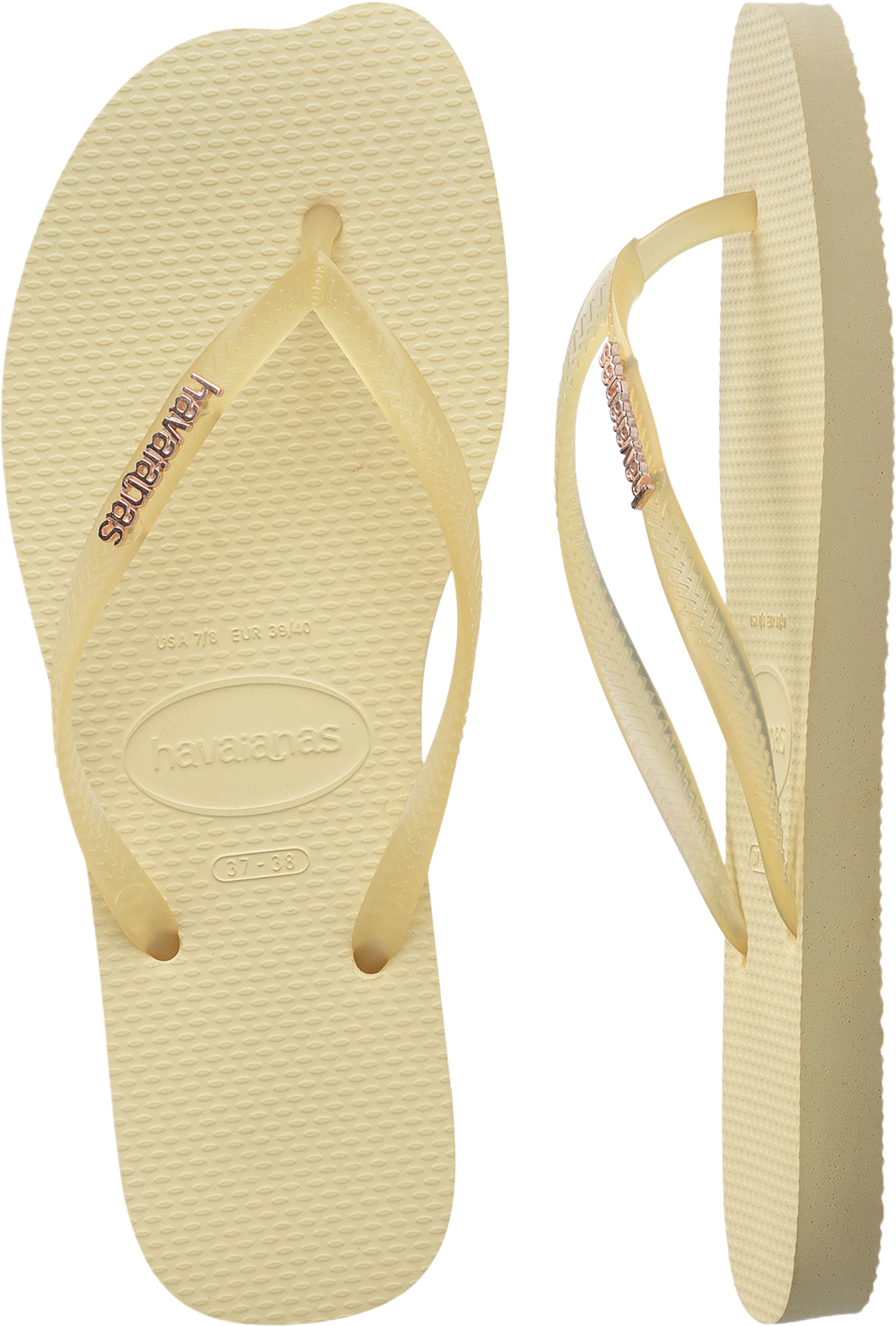 Hav. Slim Split, från Havaianas, i färgen Buttercream. Klicka för att öppna bilden i stort format